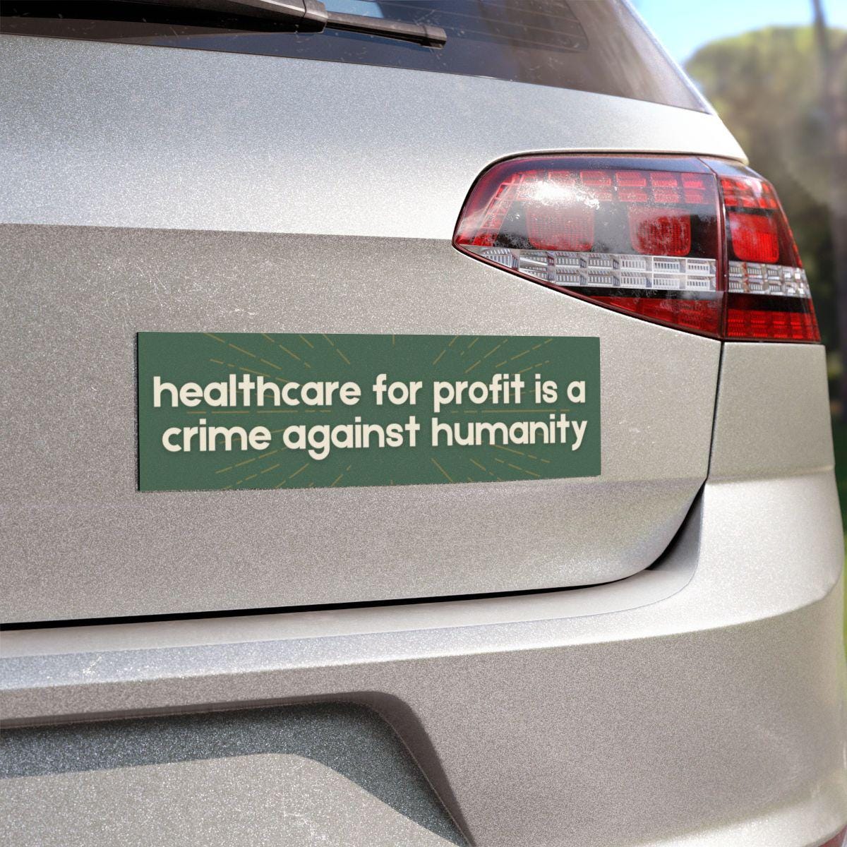 Healthcare Is A Human Right, Universal Healthcare, Eat The Rich, Tax The Rich, Medicare For All, Bumper Sticker, Car Magnet Decal