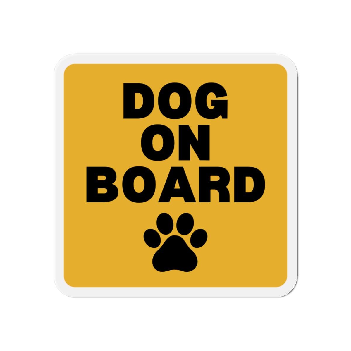 Dog on Board Car Magnet - Pet Lover Gift, Animal Car Decor, Funny Pet Accessories, Dog Owner Gift, Vehicle Decoration, 3 Sizes