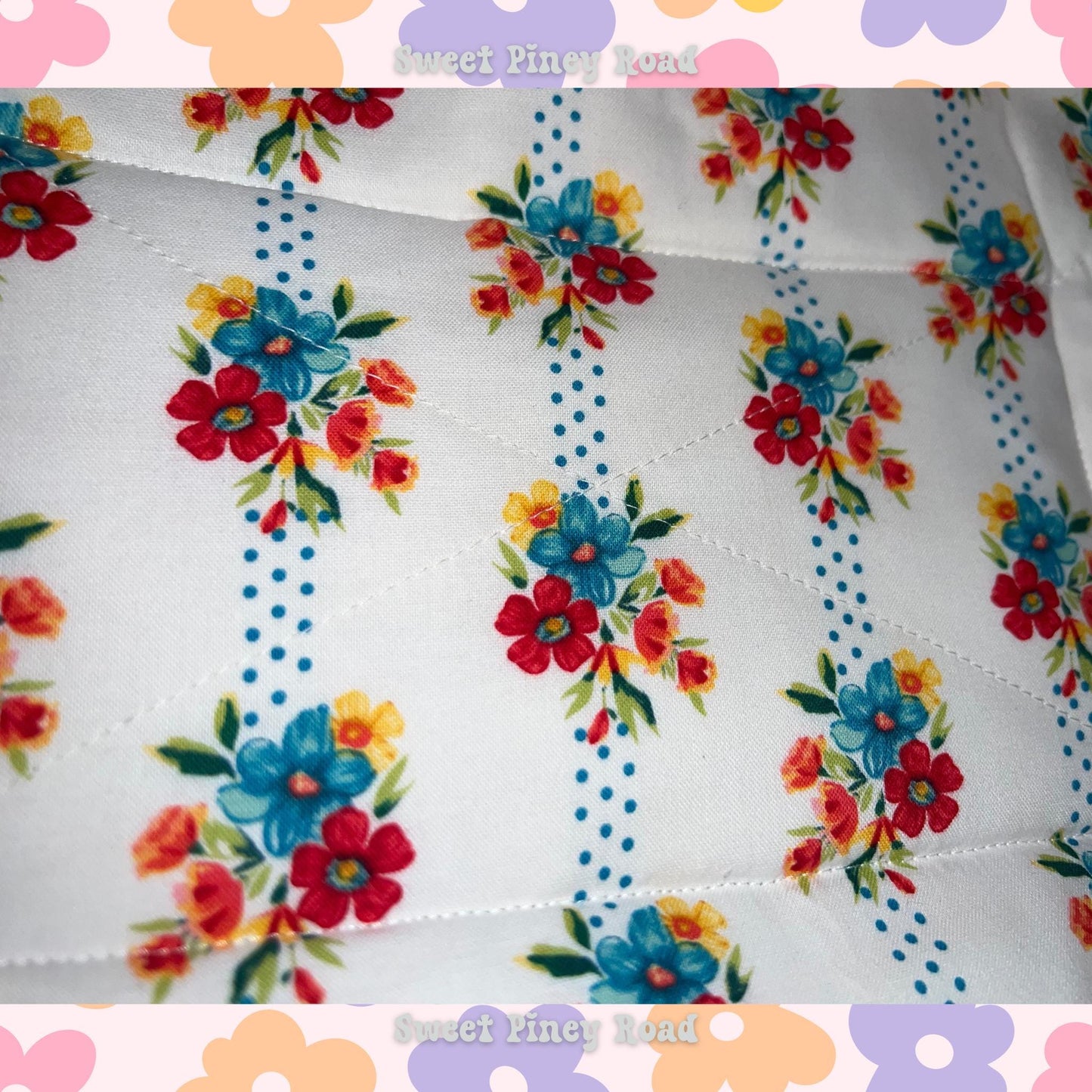 Spring Flower Casserole Dish Holder, Cotton Handsewn, Pioneer Kitchen, Cute Gift For Her, Potluck Accessory, Quilted Dish Carrier, Bakeware