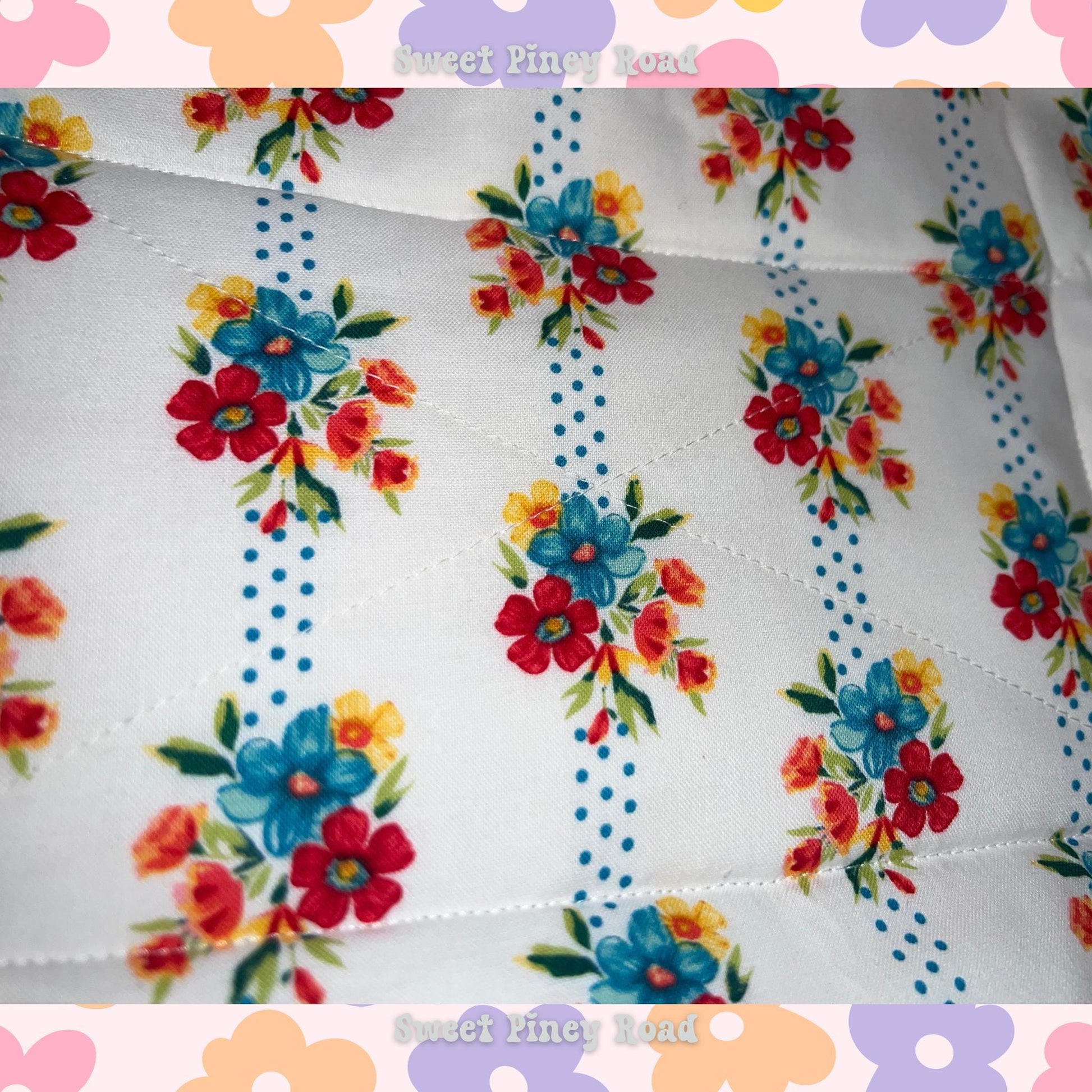 Spring Flower Casserole Dish Holder, Cotton Handsewn, Pioneer Kitchen, Cute Gift For Her, Potluck Accessory, Quilted Dish Carrier, Bakeware