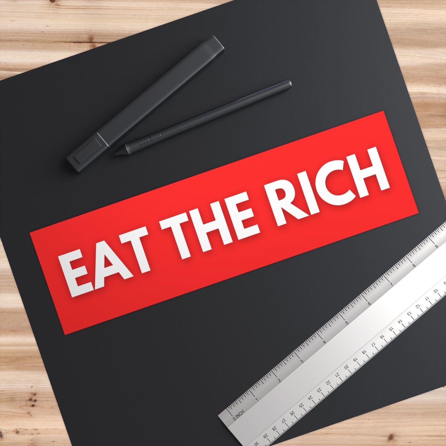 Eat The Rich Car Magnet or Bumper Sticker, Liberal Anti Capitalist Democrat, Progressive Social Justice, Funny Gag Gift, FAFO, Anti Trump