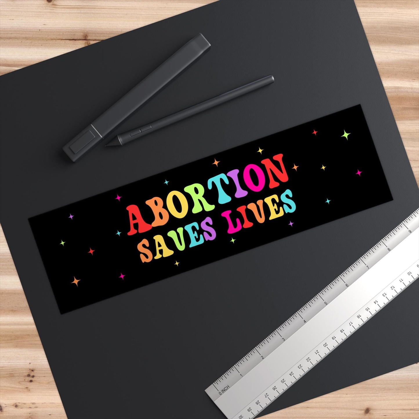 Abortion Saves Lives Car Magnet or Bumper Sticker, Prochoice Liberal Activist, Anti Christian Nationalism, MAGA Trump Fascism, Voted For