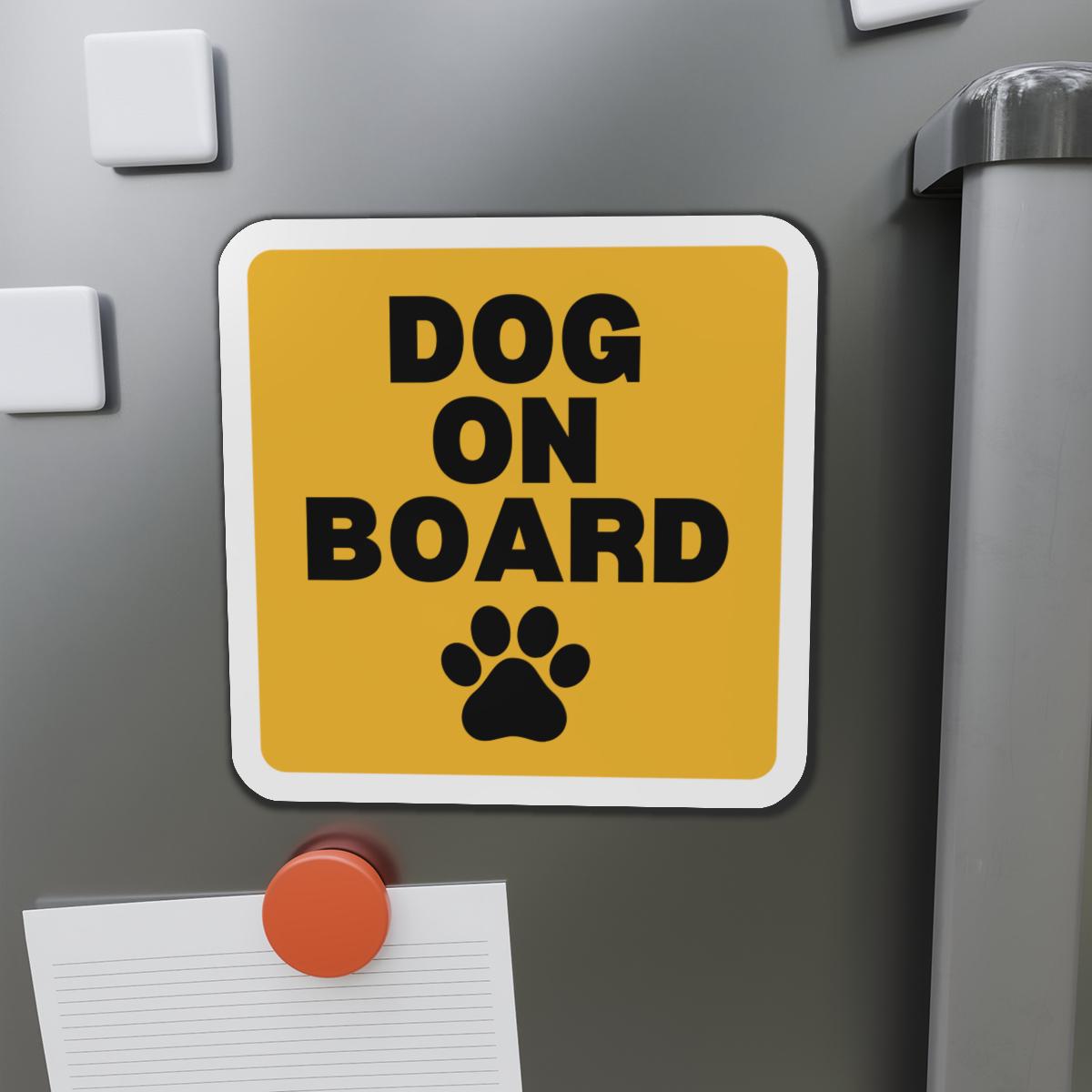 Dog on Board Car Magnet - Pet Lover Gift, Animal Car Decor, Funny Pet Accessories, Dog Owner Gift, Vehicle Decoration, 3 Sizes