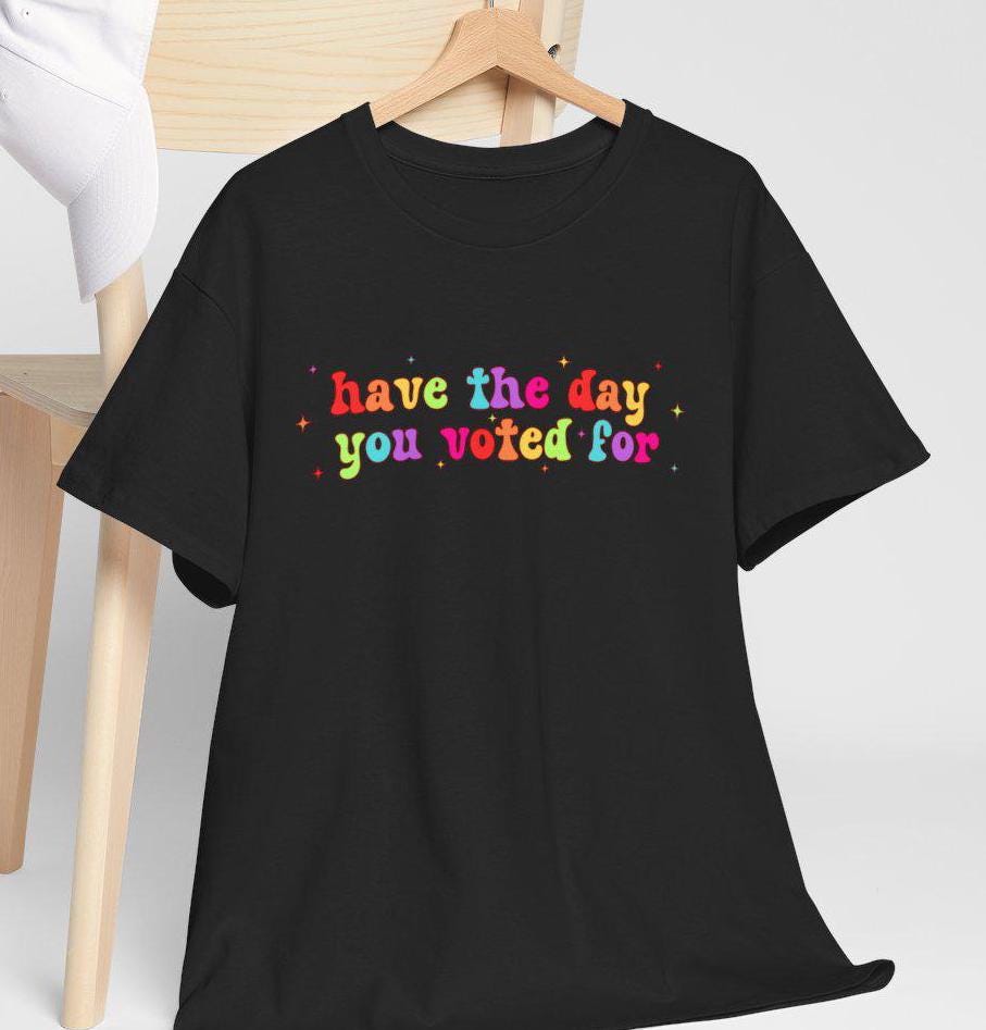 Have The Day You Voted For Rainbow T-Shirt, Liberal Activist T-shirt, Anti Christian Nationalism MAGA Trump Fascism, FAFO, Hope You Get Tee