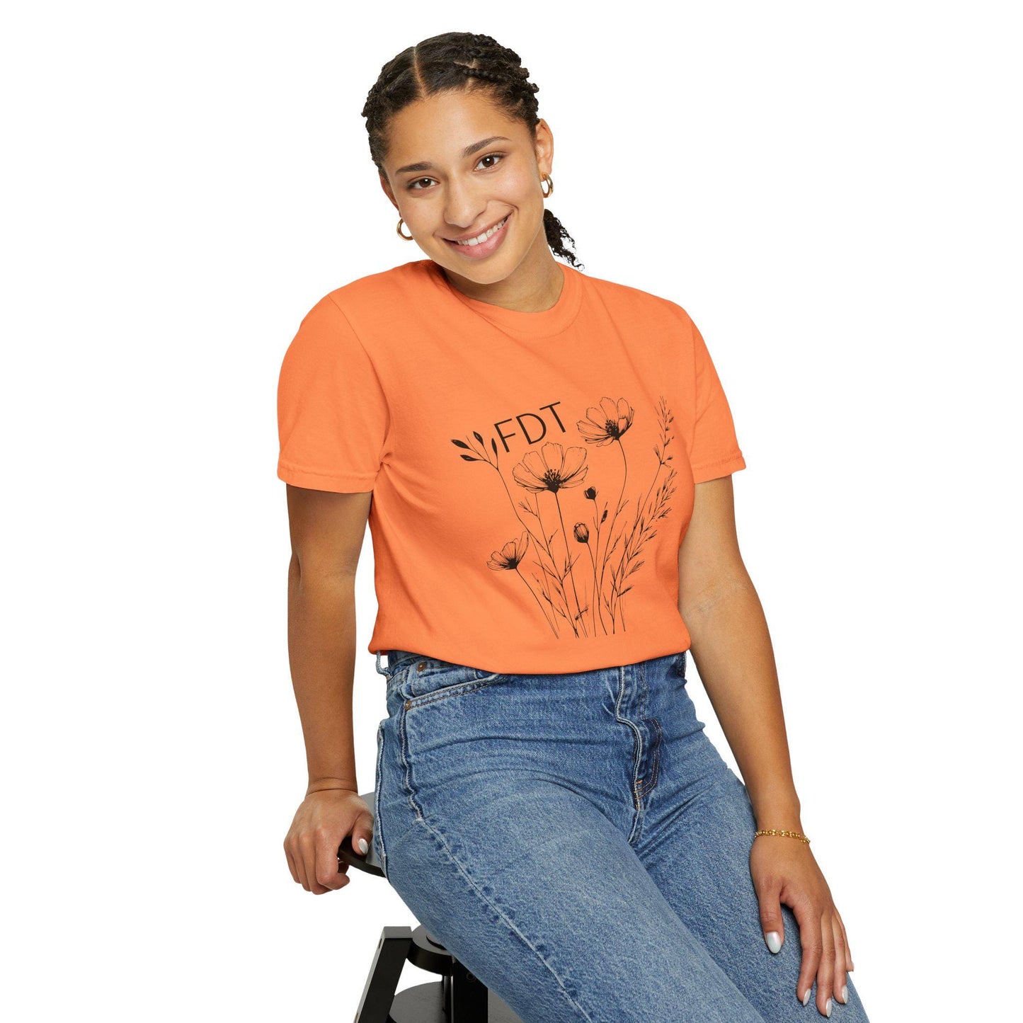 Subtle FDT Shirt, Floral Fuck Donald Trump Tshirt, Subtle Anti Trump Shirt, Anti MAGA Shirt Universal Fit, Feminine Political Resistance Tee