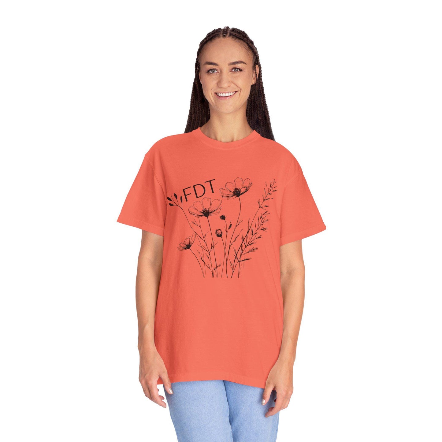 Subtle FDT Shirt, Floral Fuck Donald Trump Tshirt, Subtle Anti Trump Shirt, Anti MAGA Shirt Universal Fit, Feminine Political Resistance Tee