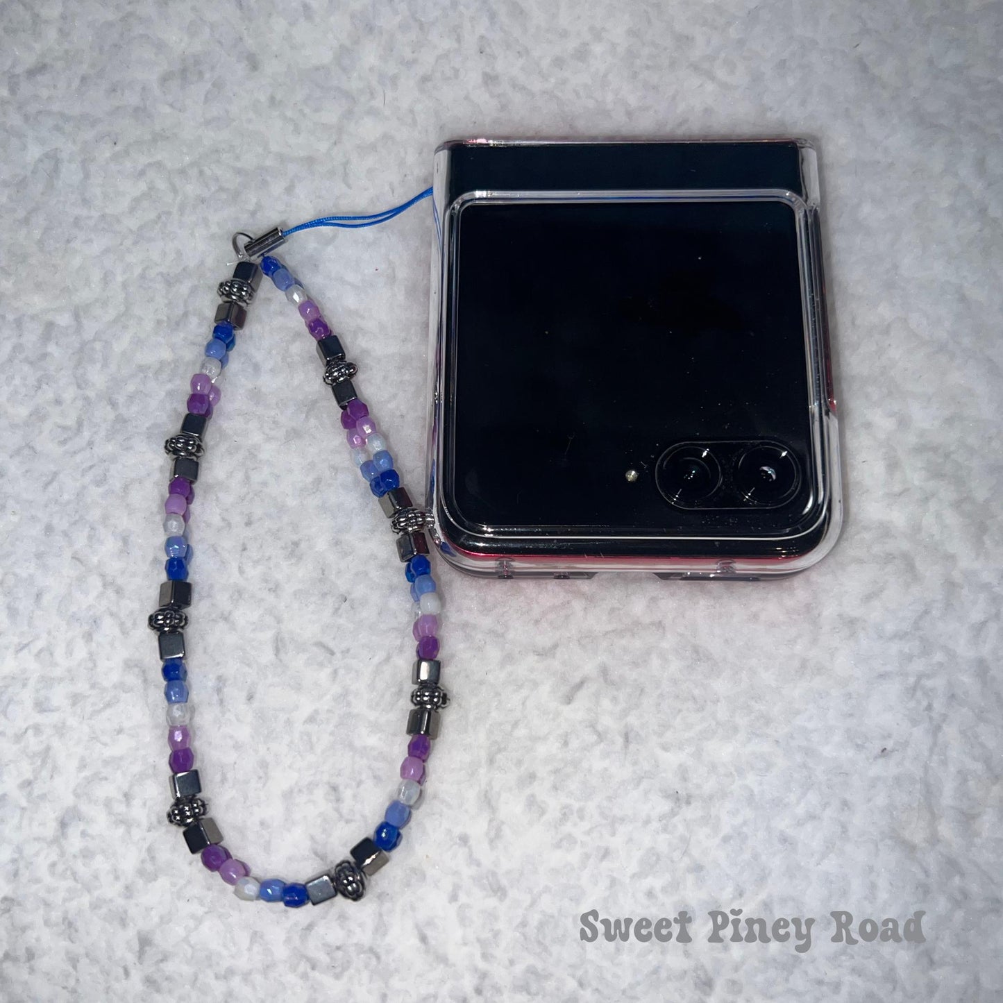 Colorful Double Stranded Bead Phone Charm Strap, Chain Cellphone Strap Lanyard, Cute Kawaii Wristlet Accessory, Girly Gift For Her Y2k 2000s