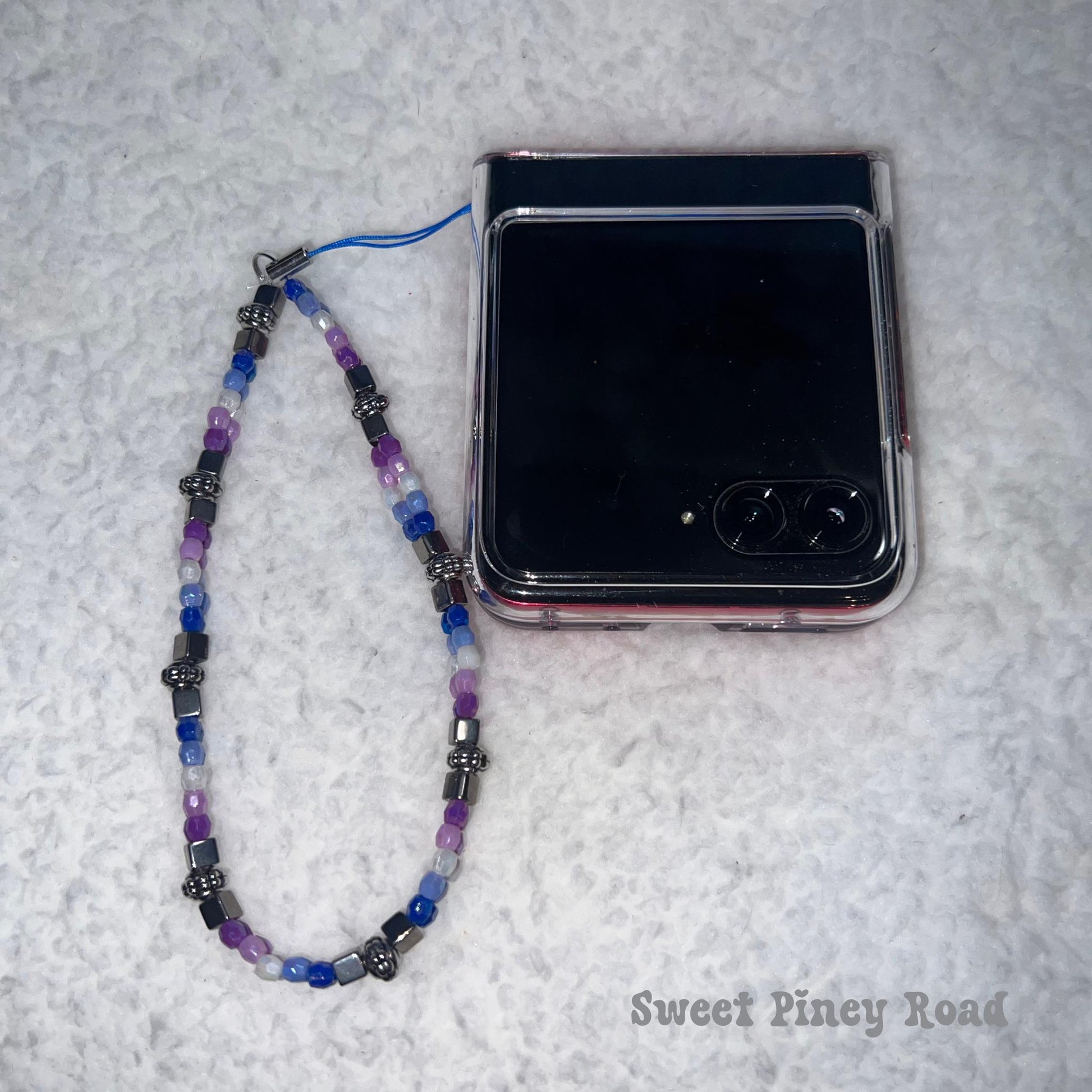 Colorful Double Stranded Bead Phone Charm Strap, Chain Cellphone Strap Lanyard, Cute Kawaii Wristlet Accessory, Girly Gift For Her Y2k 2000s
