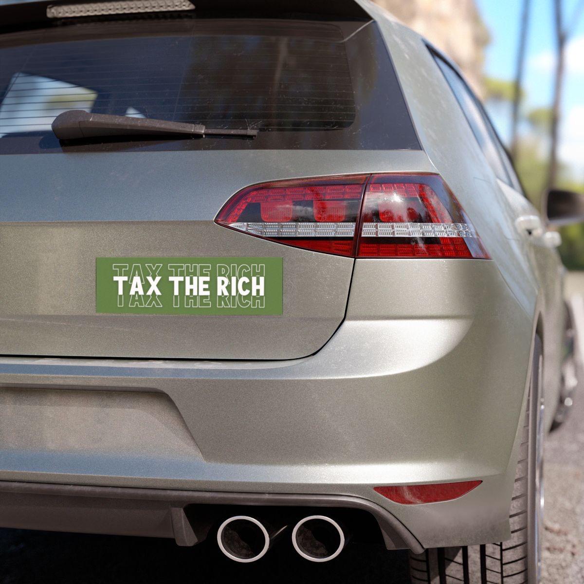 Tax The Rich Car Magnet or Bumper Sticker, Political Statements, Anti-MAGA, Anti Elon Billionaire, Left Wing Activist, Eat The Rich Leftist