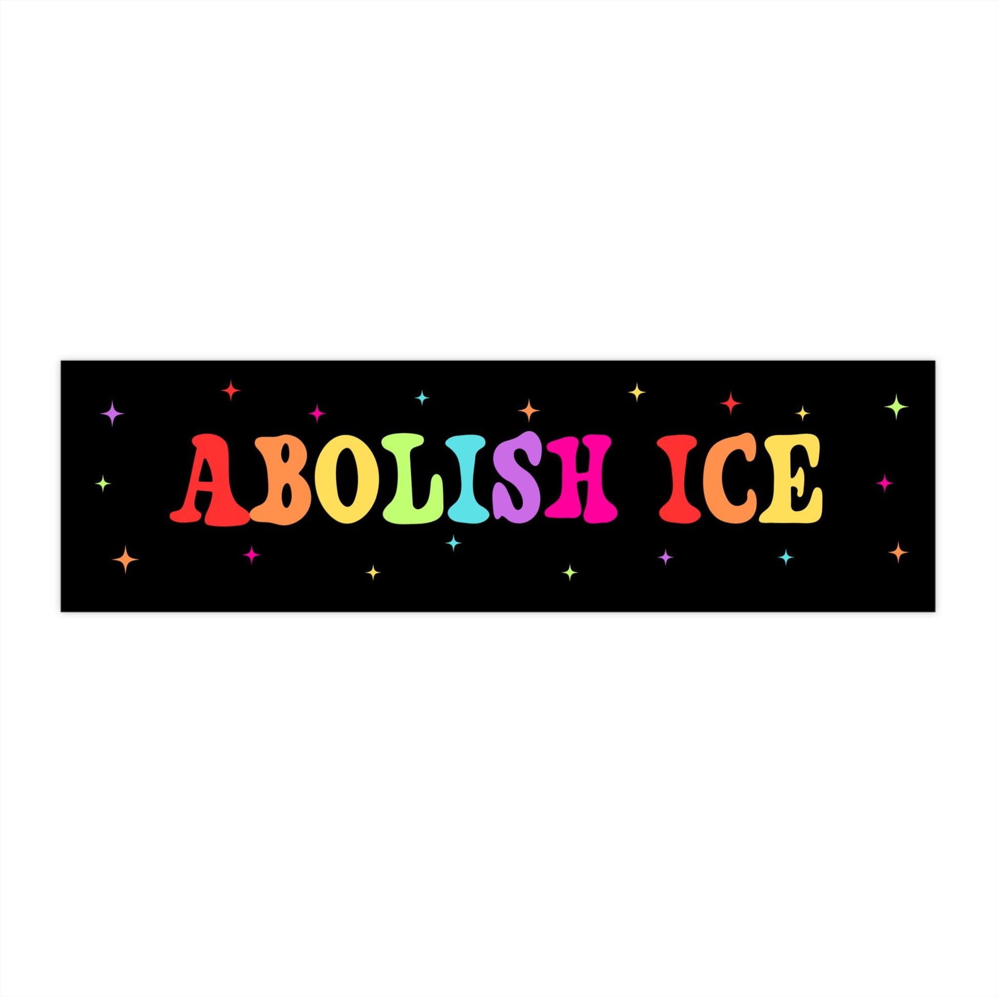 Abolish ICE Car Magnet or Bumper Sticker, No Borders Bumper Sticker, Immigration Rights Decal, Political Protest Sticker, Progressive Vinyl
