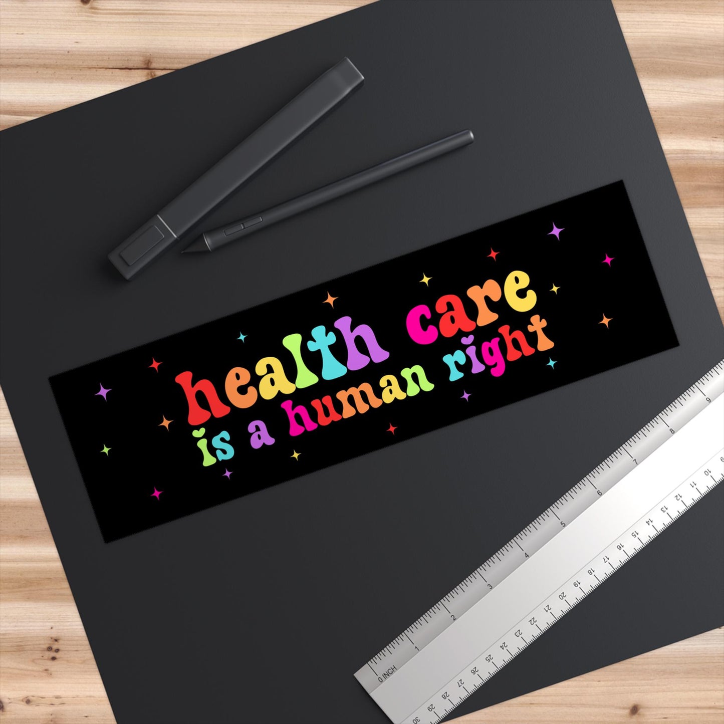 Health Care Is A Human Right Car Magnet or Bumper Sticker, Medicare for All, Leftist Political Decal, Progressive Protest, Social Justice