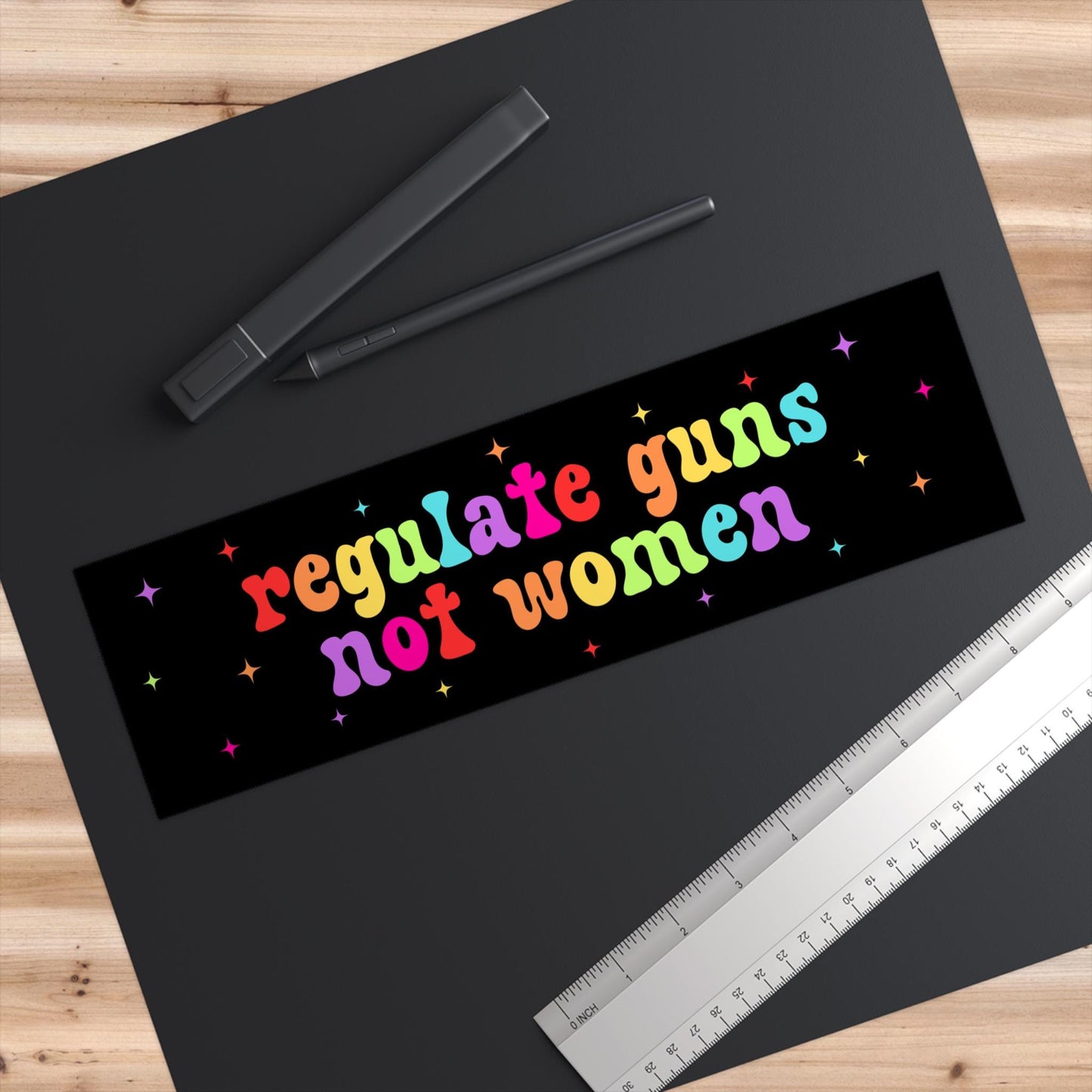 Regulate Guns Not Women Car Magnet or Bumper Sticker, Pro-Choice, Gun Control Decal, Feminist Political, Progressive Protest, Roe vs. Wade
