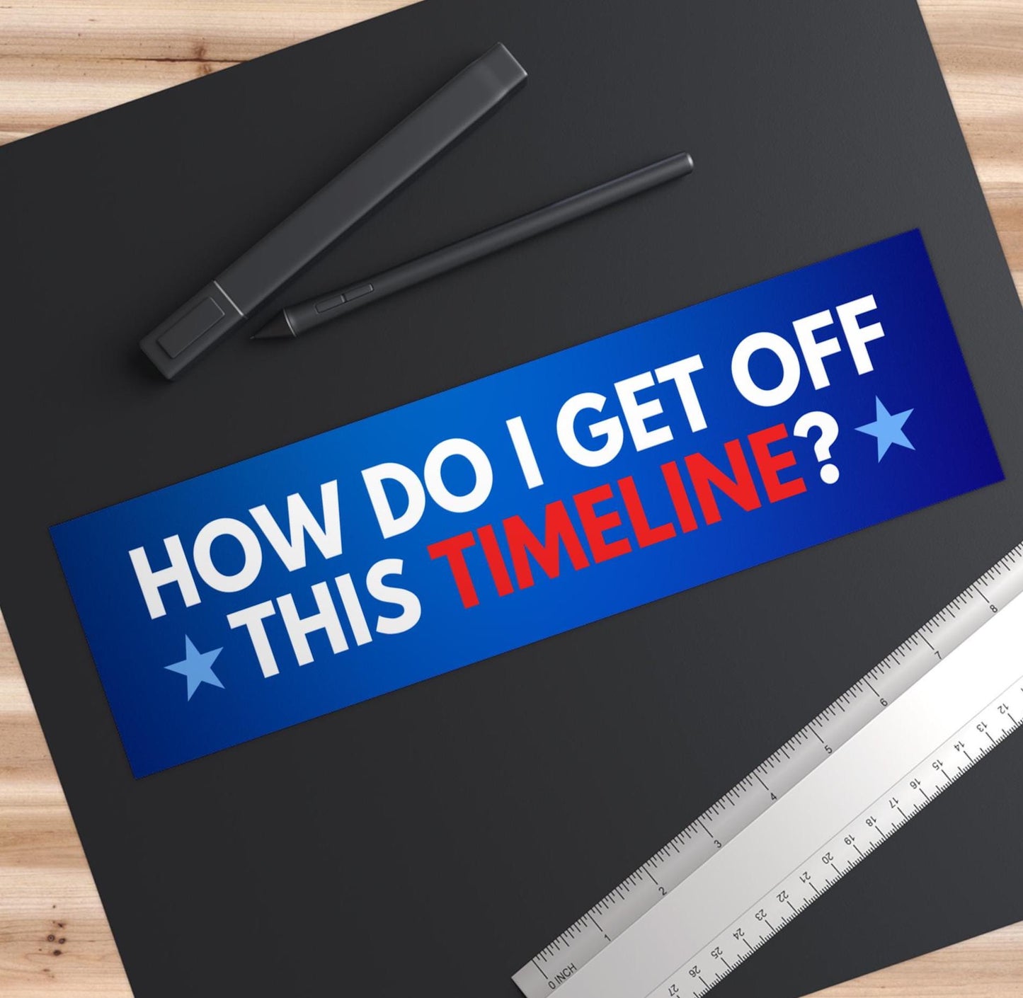 Switch Timeline Anti-Trump Car Magnet or Bumper Sticker, Funny Reproductive Rights Republican Kamala Harris Walz Election Democrat Blue Wave