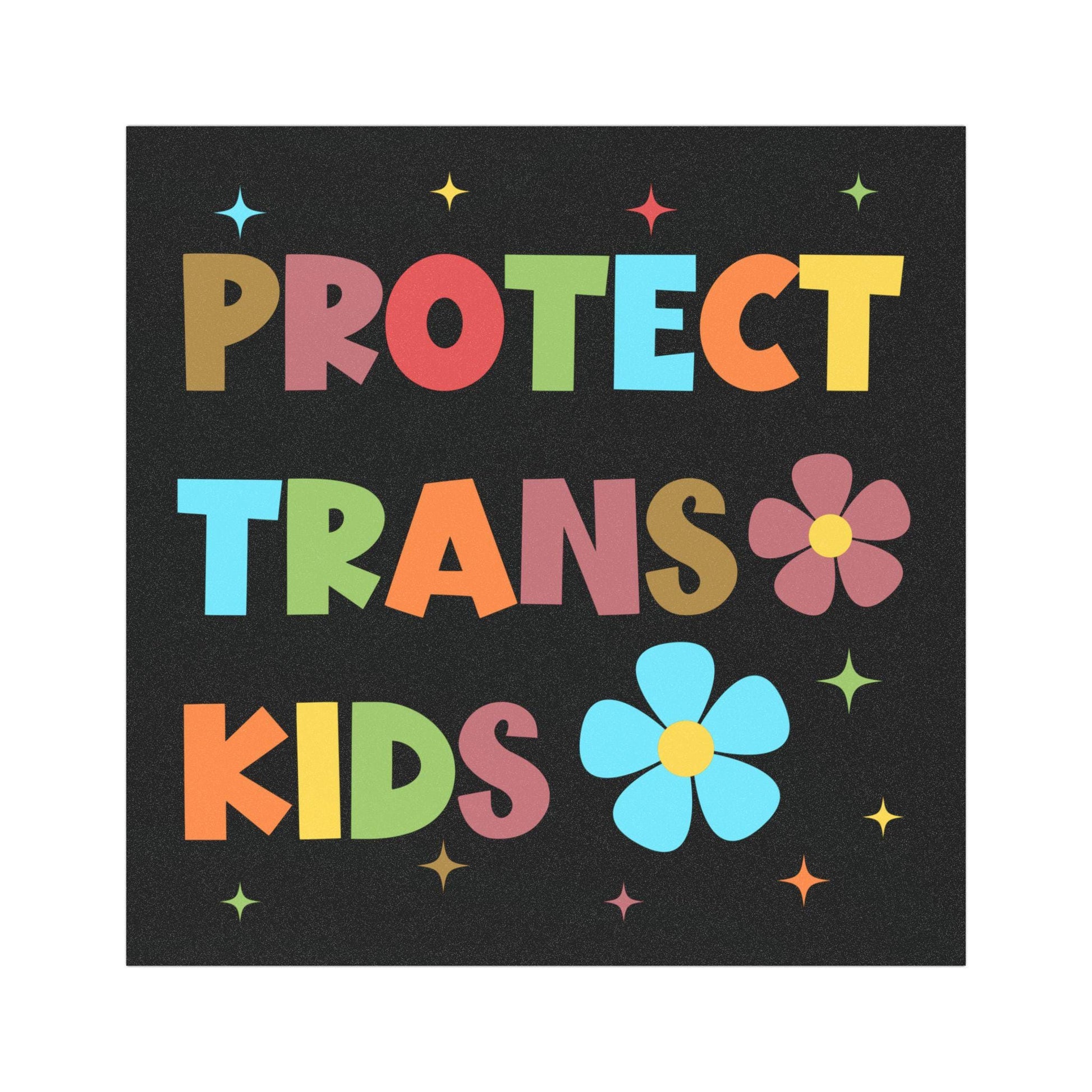 Protect Trans Kids Car Magnet/Bumper Sticker, Liberal Transgender Ally, LGBT Pride, Support Queer Youth, Gender Affirming Care Saves Lives