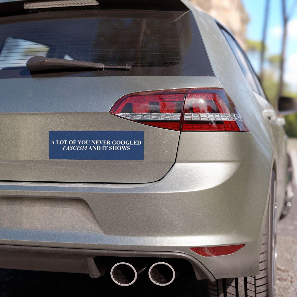 A Lot Of You Never Googled Fascism Car Magnet or Bumper Sticker, Anti MAGA Trump, Progressive Liberal Feminist, Political Leftist Decal