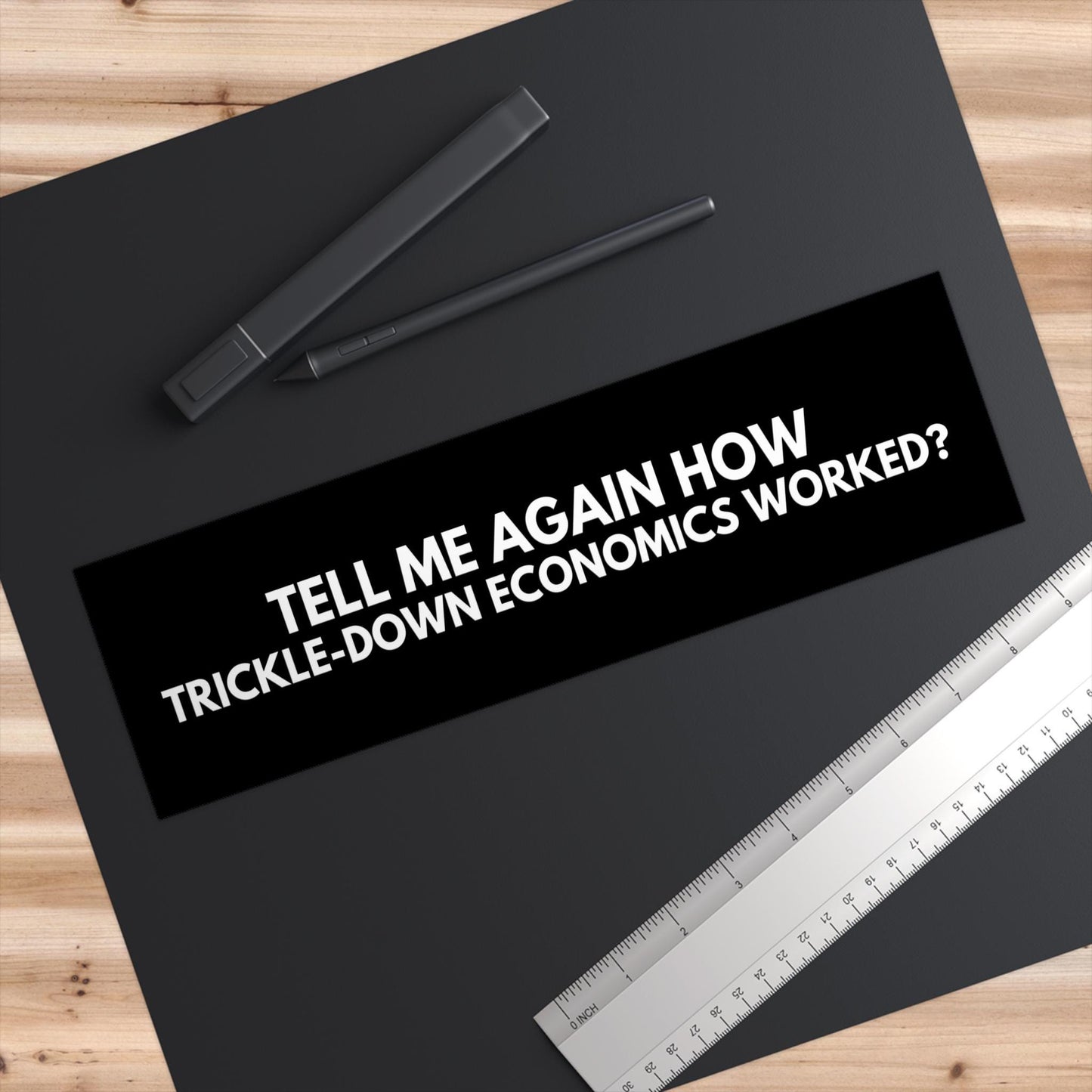 How Trickle-Down Economics Worked Car Magnet/Bumper Sticker, Anti-Republican Political Satire, Democrat Progressive Liberal, Leftist Humor