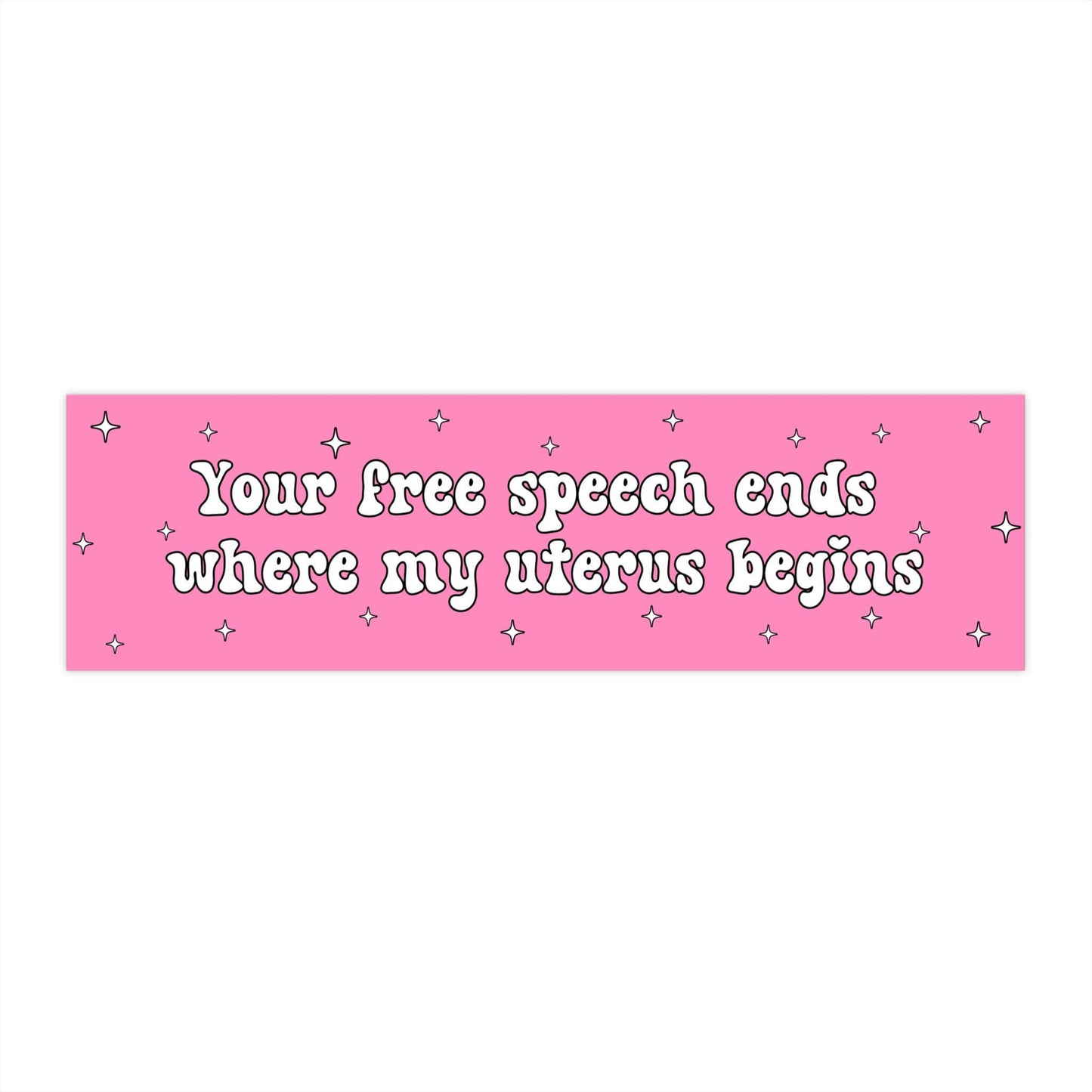 Pro-Choice Pink Y2K Car Magnet or Bumper Sticker, Women's Rights Decal, Roe vs. Wade, My Body My Choice, Keep Abortion Legal Feminist Resist