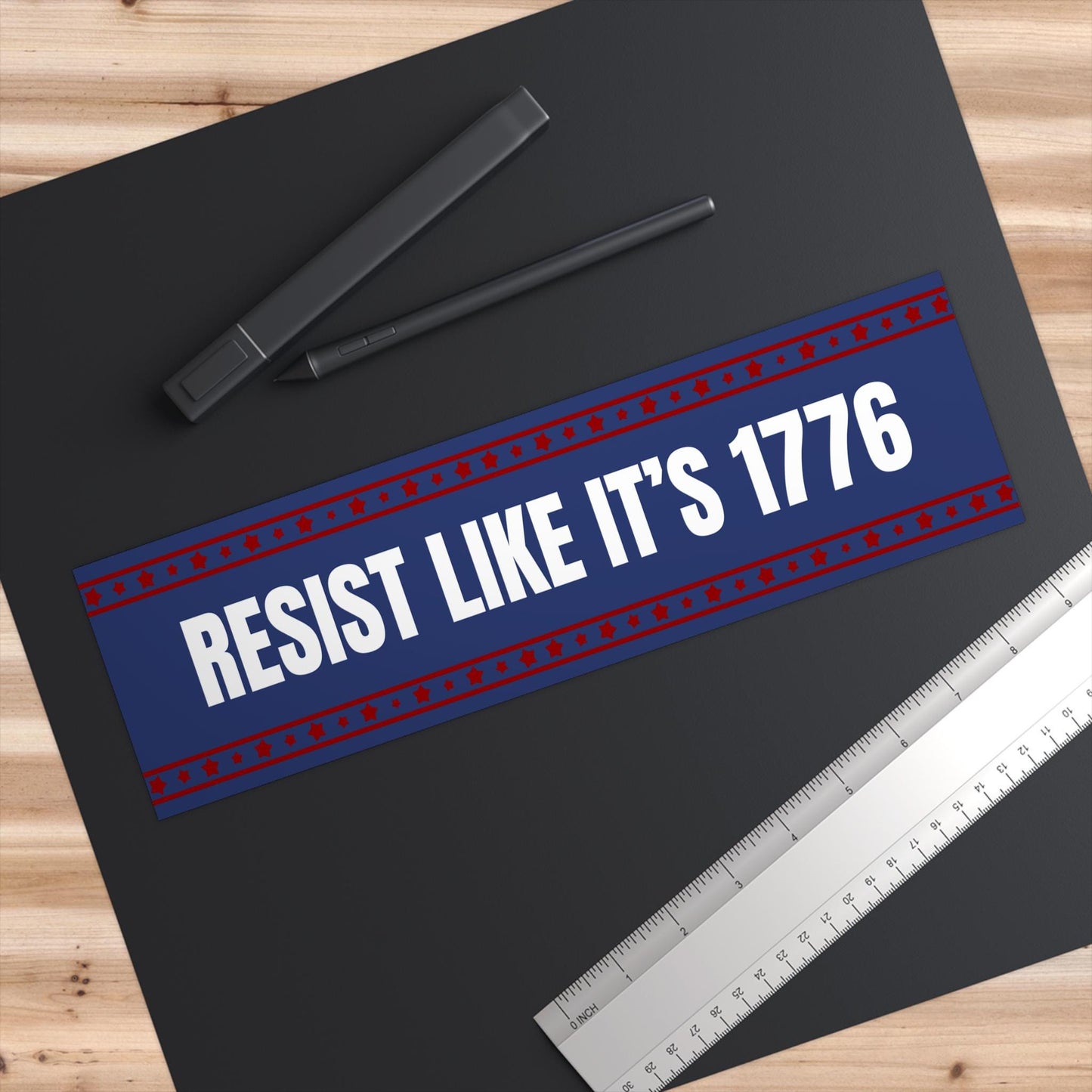 Resist Like It's 1776 Anti-Trump Car Magnet or Bumper Sticker, Feminist Political Decal, Anti-Fascist, Pro-Choice Activism, Leftist Ant-Elon