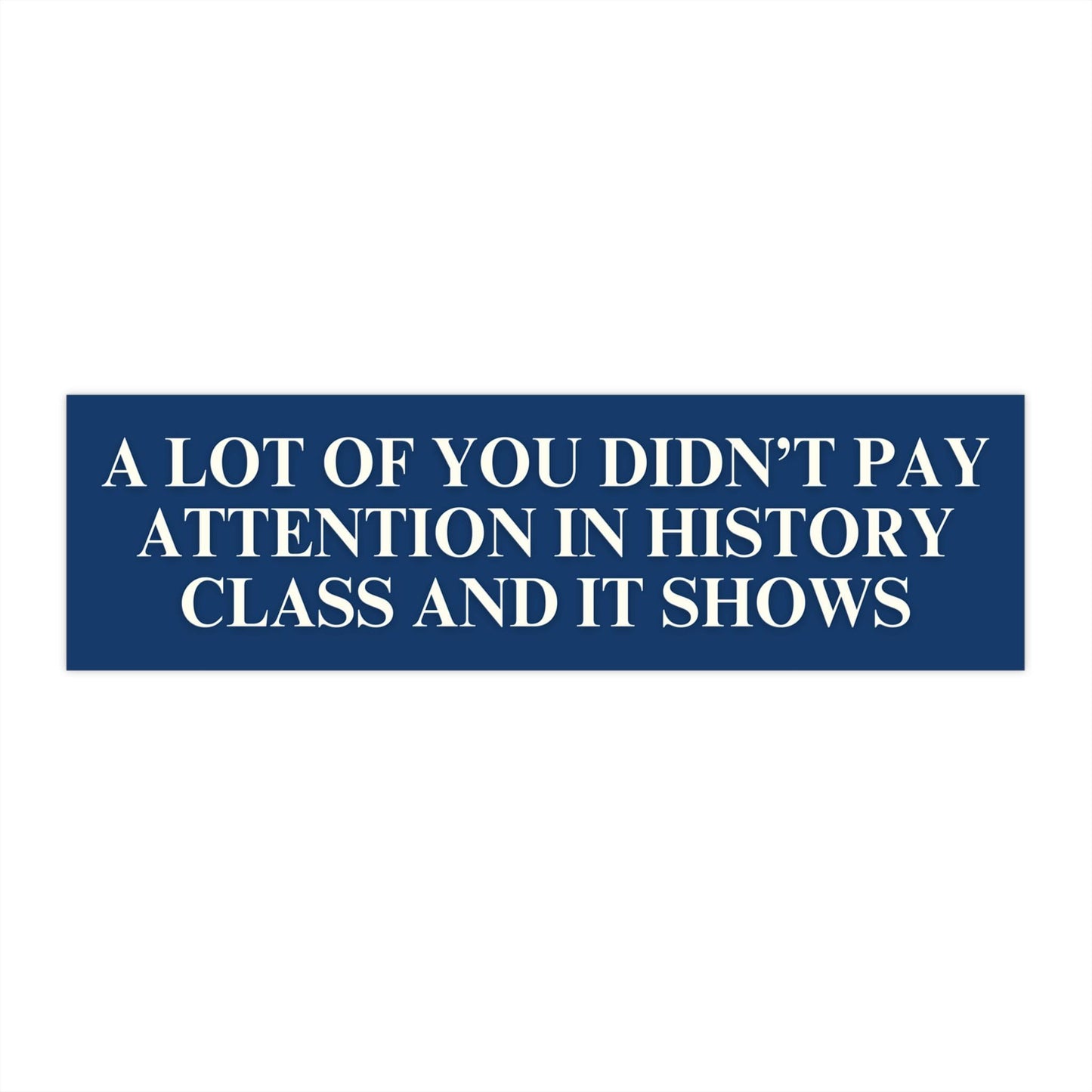 Didn't Pay Attention In History Class Car Magnet or Bumper Sticker, Anti MAGA Trump, Political Leftist Decal [Expedited Shipping Option]