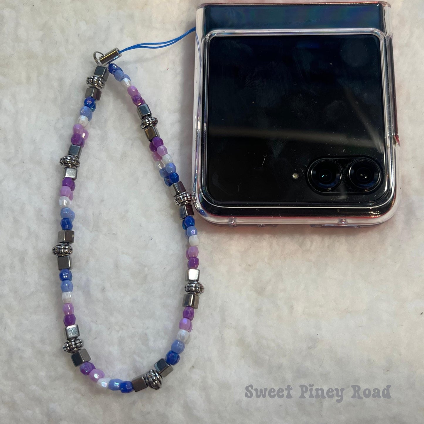 Colorful Double Stranded Bead Phone Charm Strap, Chain Cellphone Strap Lanyard, Cute Kawaii Wristlet Accessory, Girly Gift For Her Y2k 2000s
