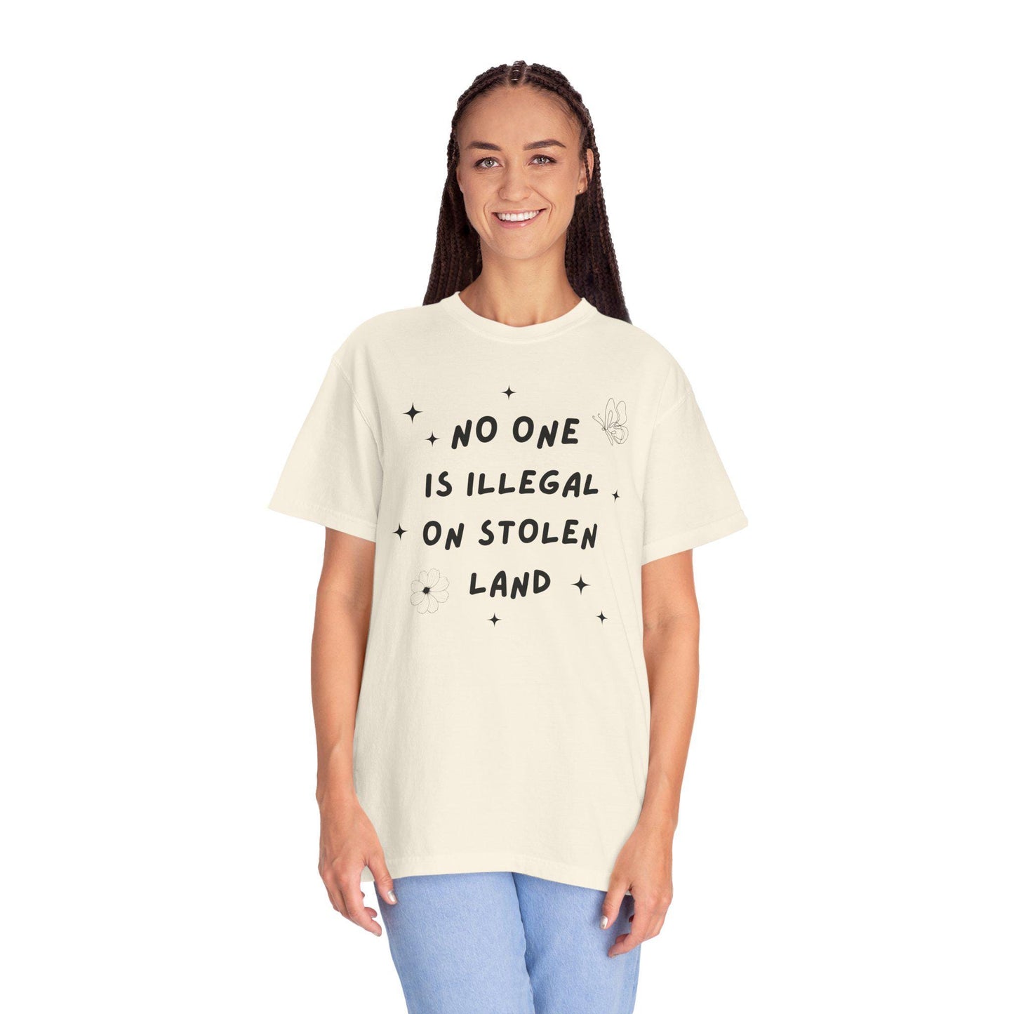 No One is Illegal On Stolen Land T-Shirt, Class War Tee, Eat The Rich, Anti-Capitalism, Anti Racism Shirt, Immigration People over Profit