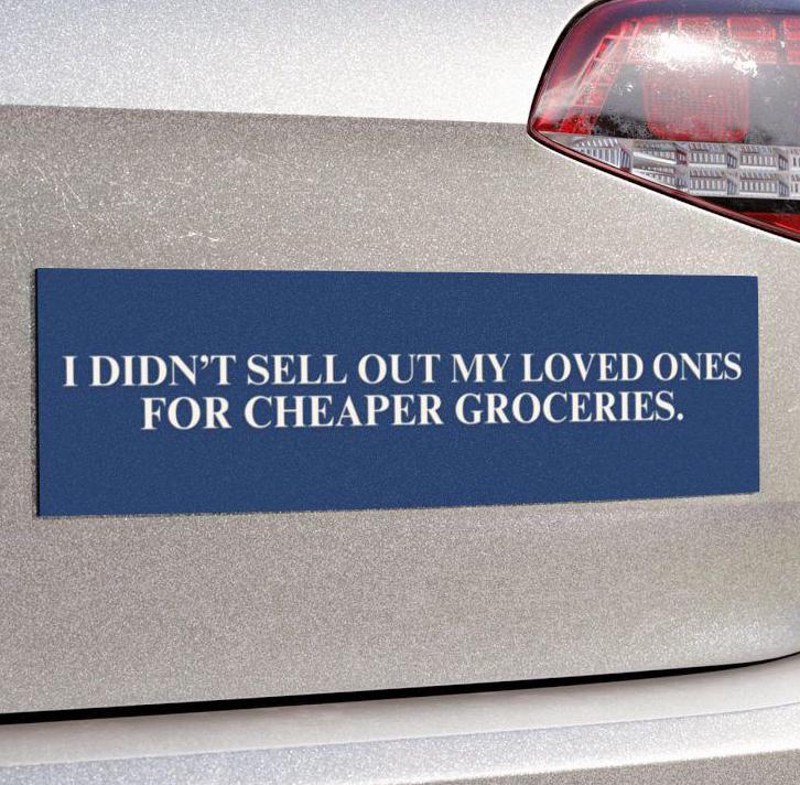 Anti MAGA Trump Car Magnet or Bumper Sticker, Tariffs Progressive Feminist Liberal, Political Anti Trump Sticker, Leftist Sticker, Protest
