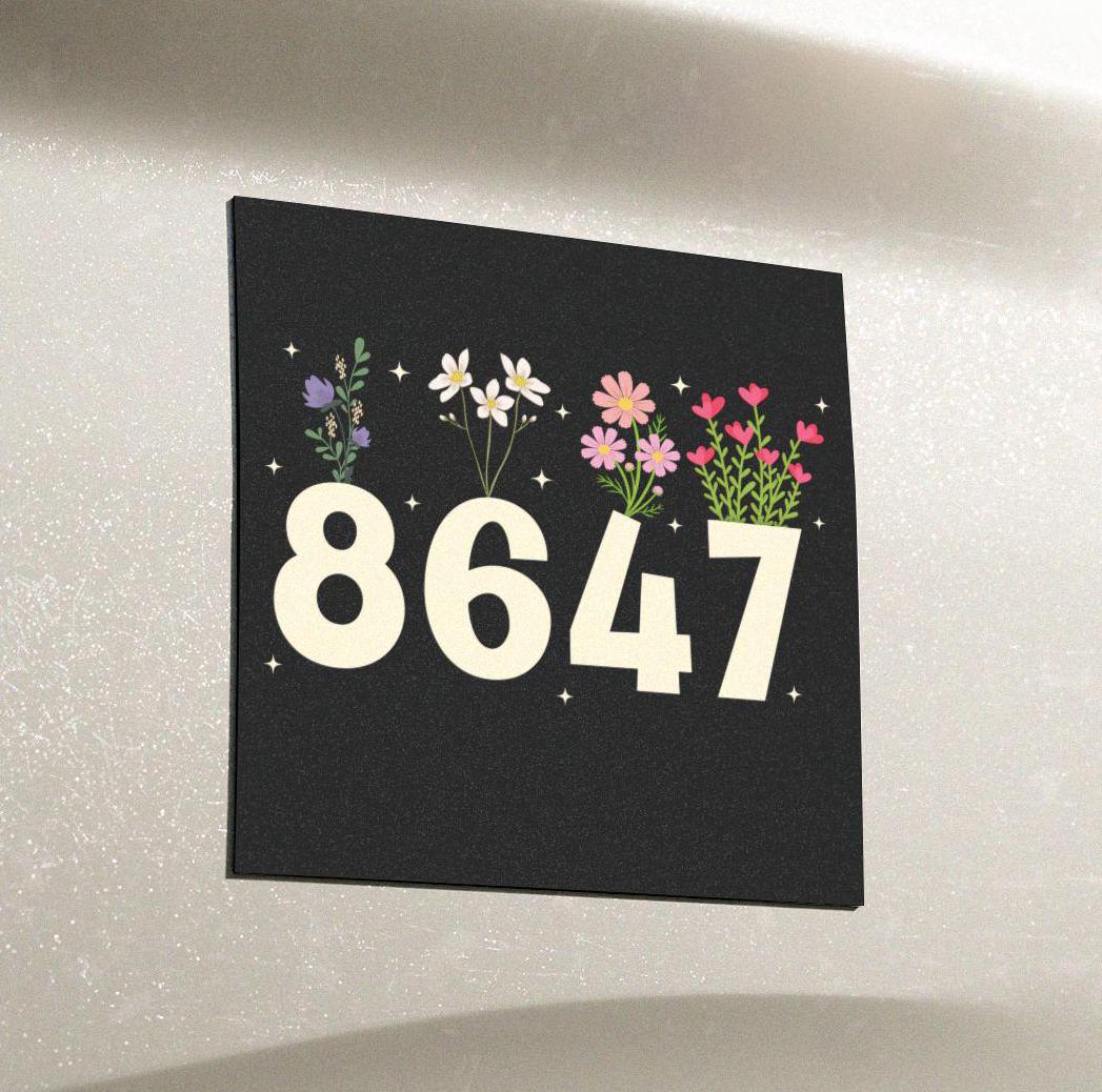 8647 Car Magnet, Not My President Liberal, Anti Trump Feminist Car Magnet, Subtle Fuck Trump Decal, Anti Fascism Political Protest Car Decal