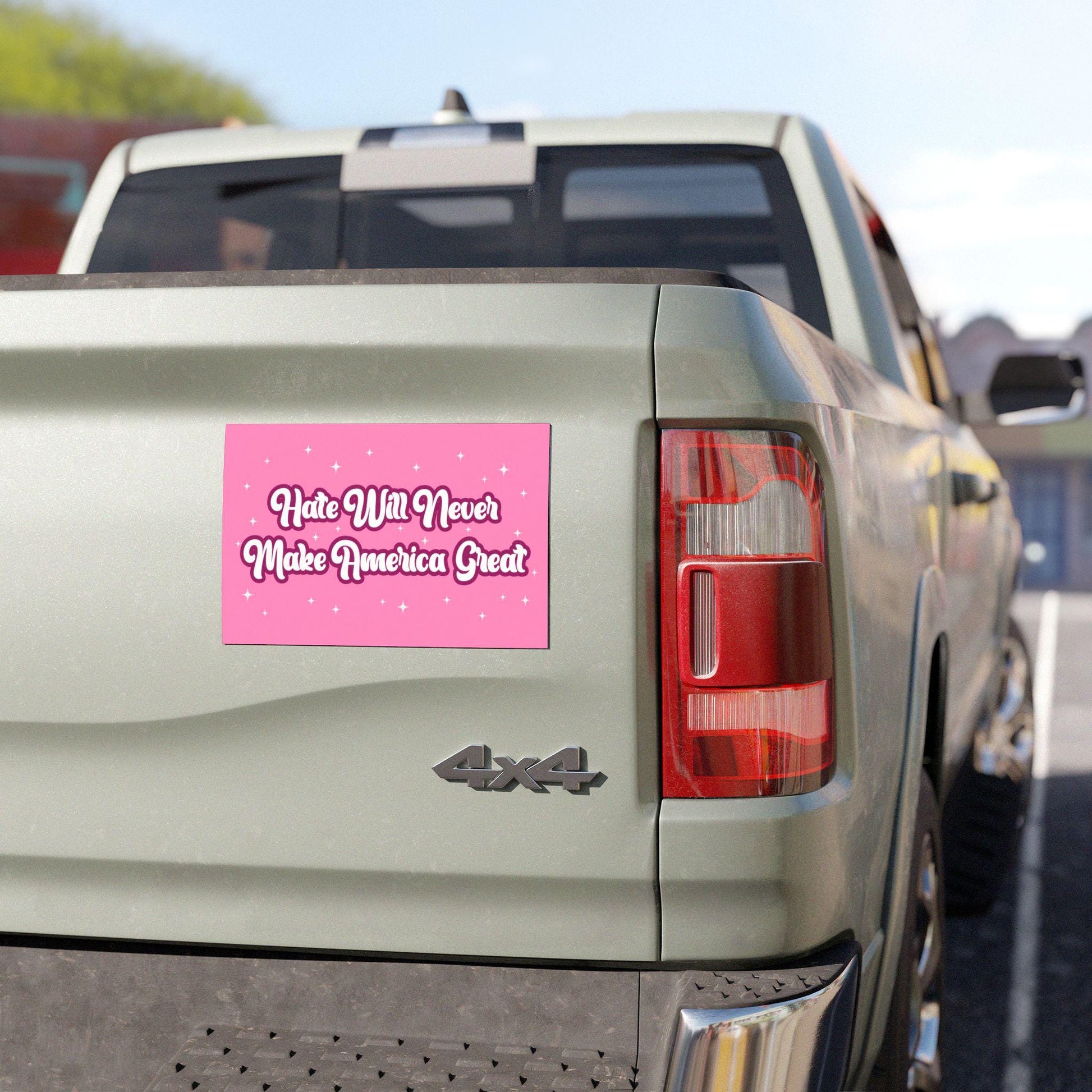 Hate Will Never Make America Great Car Magnet or Bumper Sticker, Anti-MAGA Trump, Political Protest Decal, Progressive Gift For Her Democrat