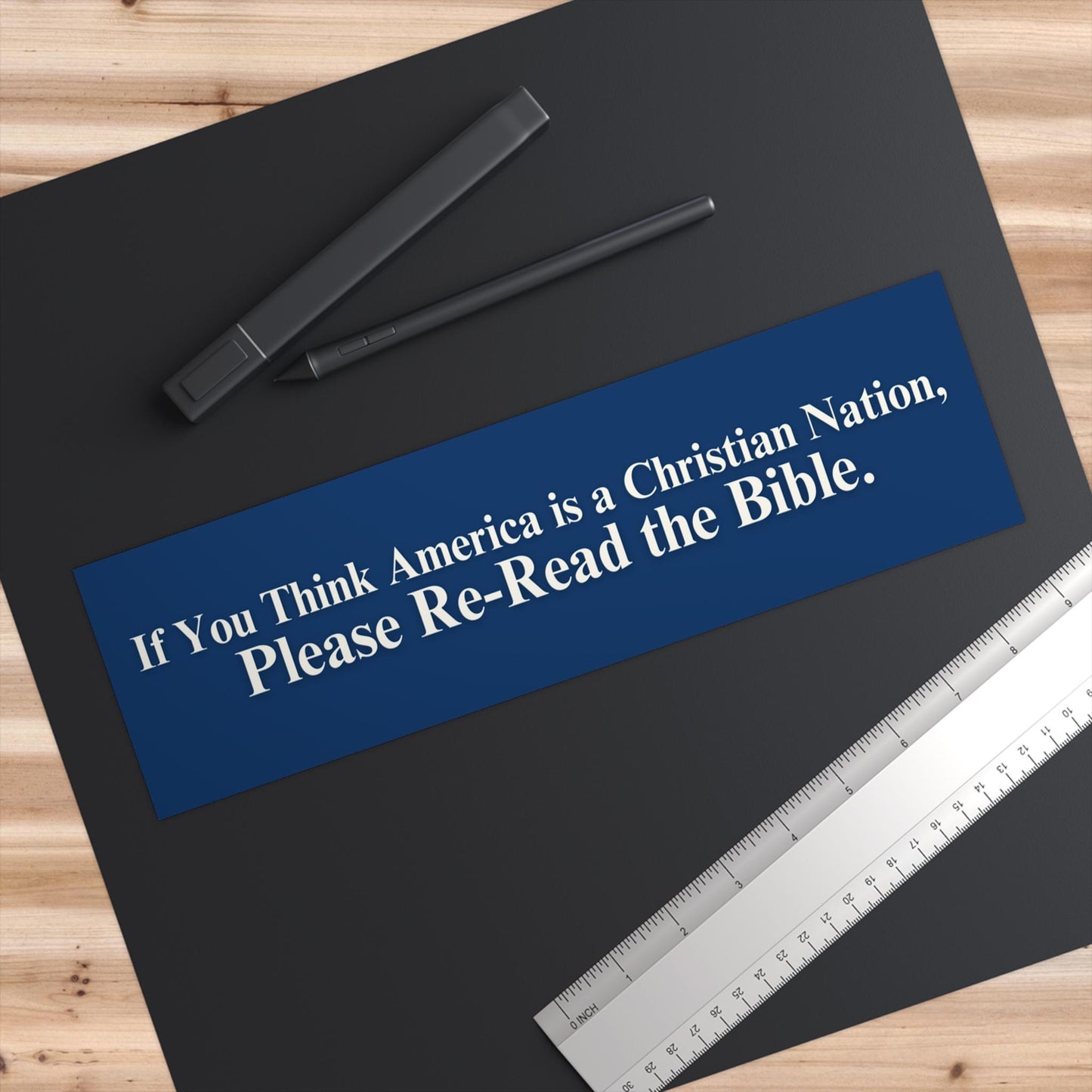 America Is Not a Christian Nation Read the Bible Funny Bumper Sticker or Car Magnet Leftist Anti Trump Political Satire Decal Democrat FDT