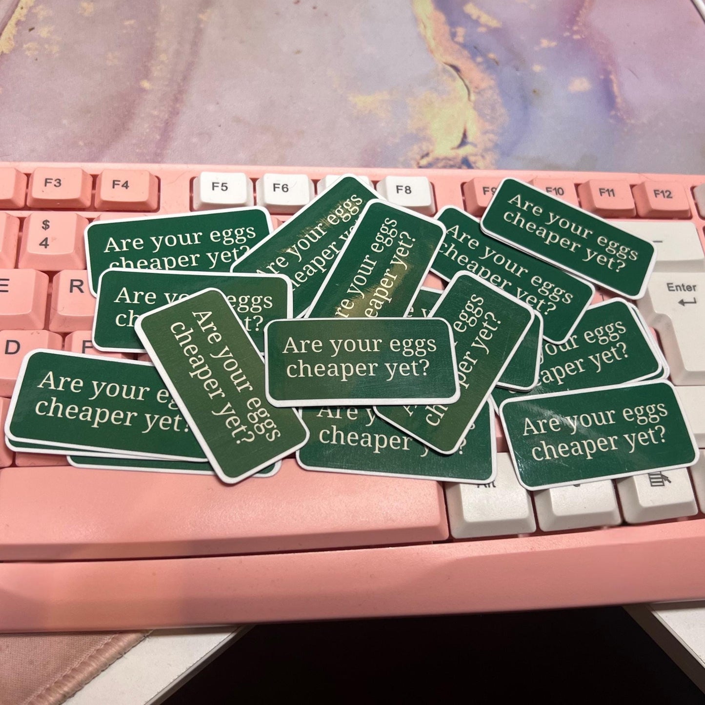 Are Your Eggs Cheaper Yet? - 25/50 PC STICKERS (2" x 1" in.) Glossy! Hilarious Anti Trump/Maga Decal Sticker, Fascist Pack, FDT Subtle Gifts