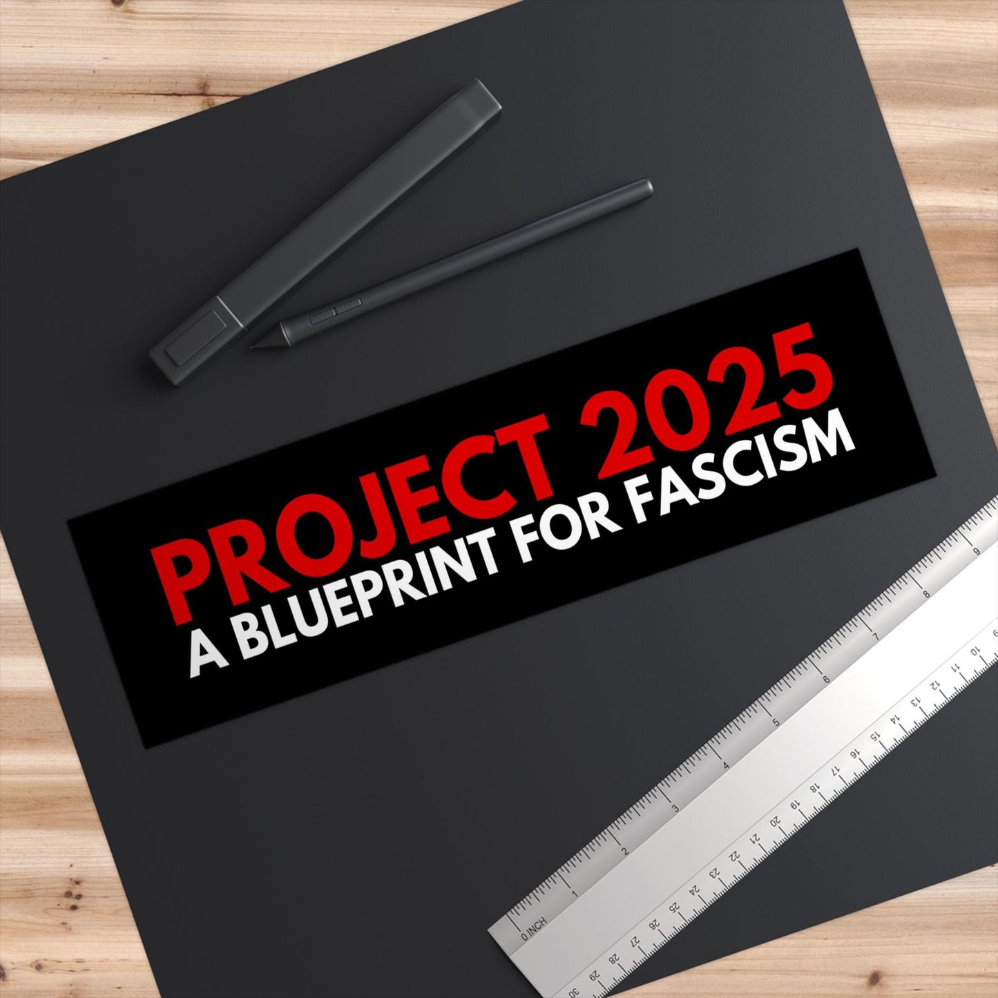 Project 2025 A Blueprint for Fascism Car Magnet or Bumper Sticker, Fuck Trump Political Decal, Pro-Democracy, Funny Anti-Trump Satire Gift