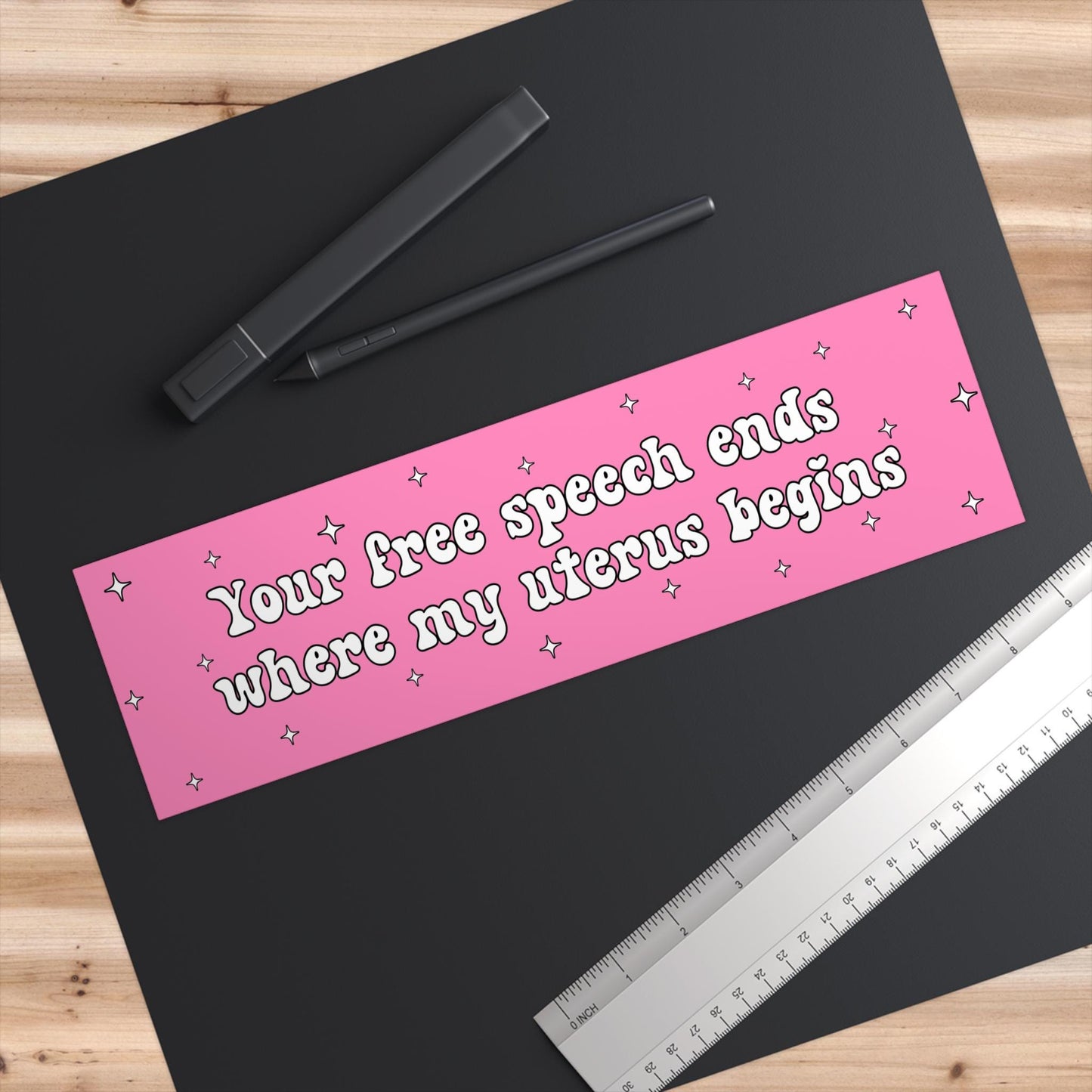 Pro-Choice Pink Y2K Car Magnet or Bumper Sticker, Women's Rights Decal, Roe vs. Wade, My Body My Choice, Keep Abortion Legal Feminist Resist