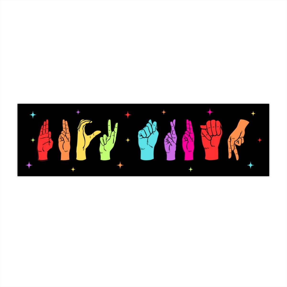 Fuck Trump Sign Language Car Magnet or Bumper Sticker, Subtle Anti Trump Decal, Subtle FDT ASL Activist, Anti MAGA Political Liberal Decor
