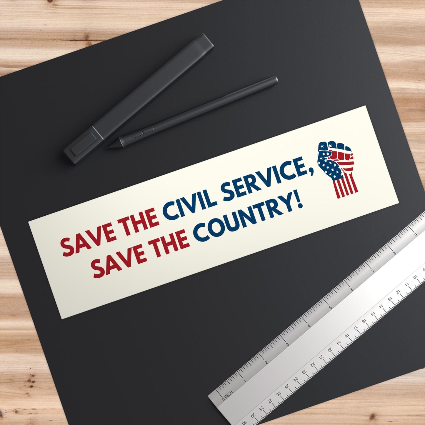 Save the Civil Service, Save the Country! Car Magnet or Bumper Sticker, Pro-Democracy, Government Workers, Political Activism, FDT Anti DOGE