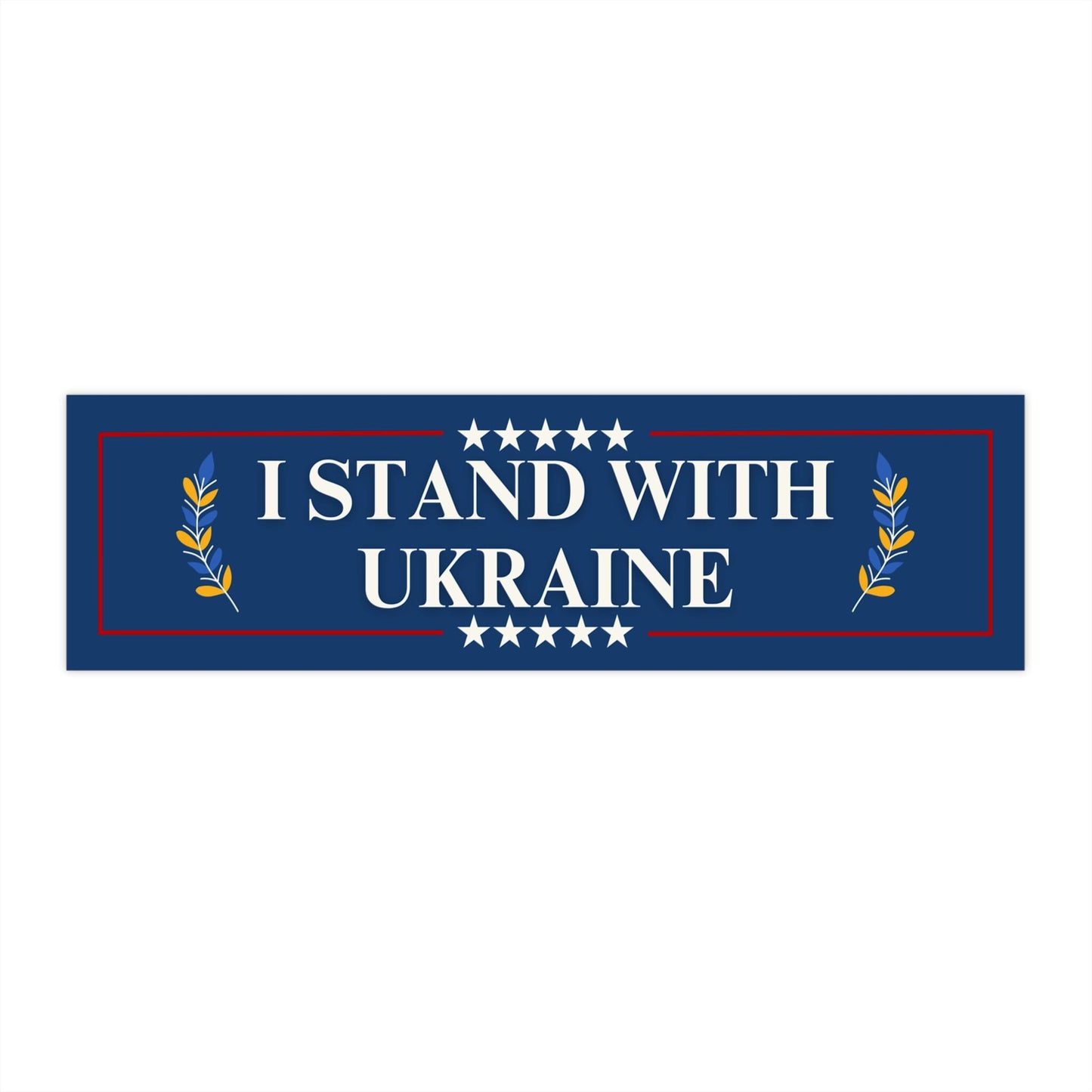 Stand with Ukraine Car Magnet or Bumper Sticker Pro-Zelensky, Pro-Democracy Decal, Anti-Trump FDT Accessory, Anti-Putin Gift, Anti-Dictator
