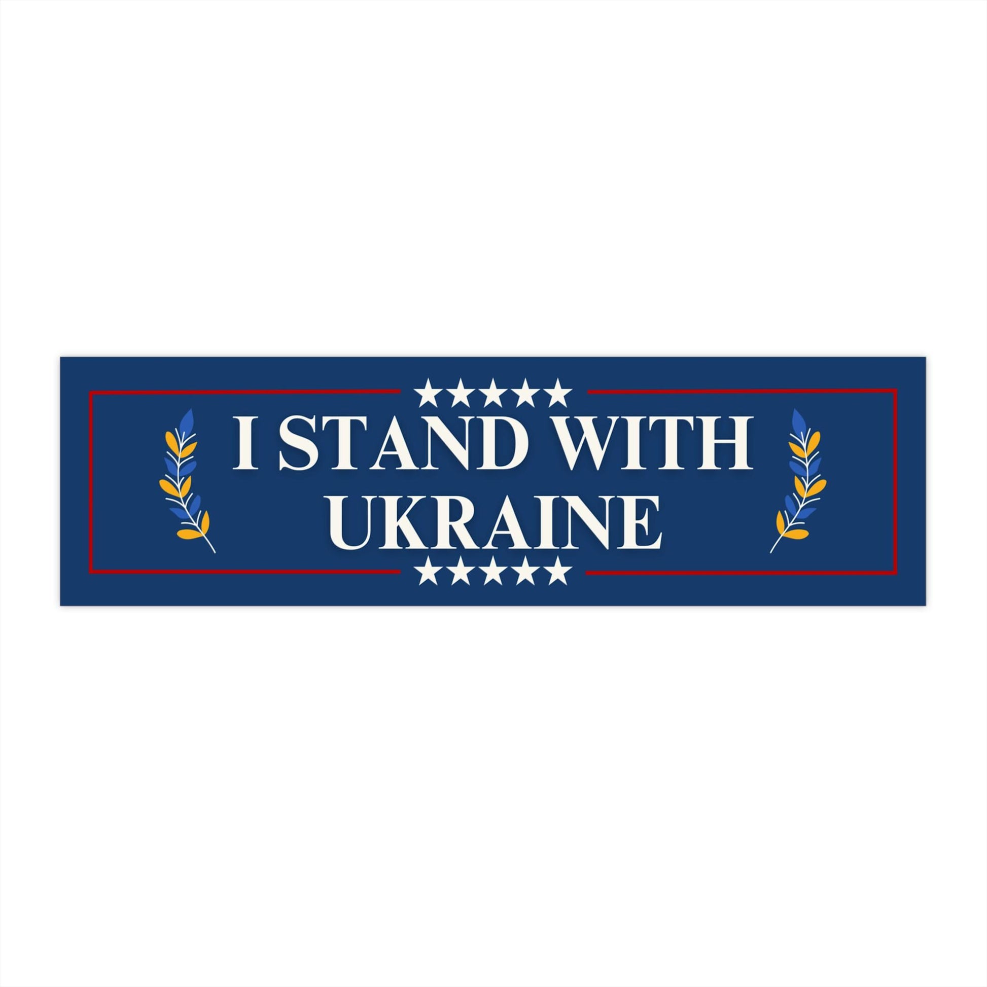 Stand with Ukraine Car Magnet or Bumper Sticker Pro-Zelensky, Pro-Democracy Decal, Anti-Trump FDT Accessory, Anti-Putin Gift, Anti-Dictator