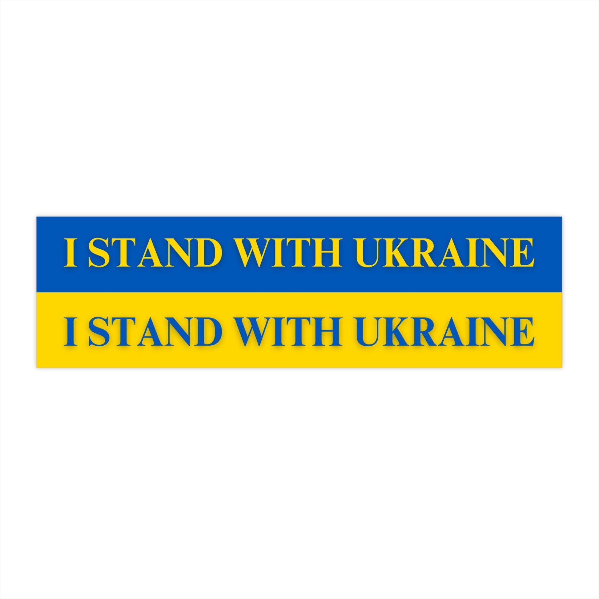 I Stand with Ukraine Car Magnet or Bumper Sticker Pro-Zelensky, Pro-Democracy Decal, Anti-Trump FDT Accessory, Anti-Putin Gift Anti-Dictator