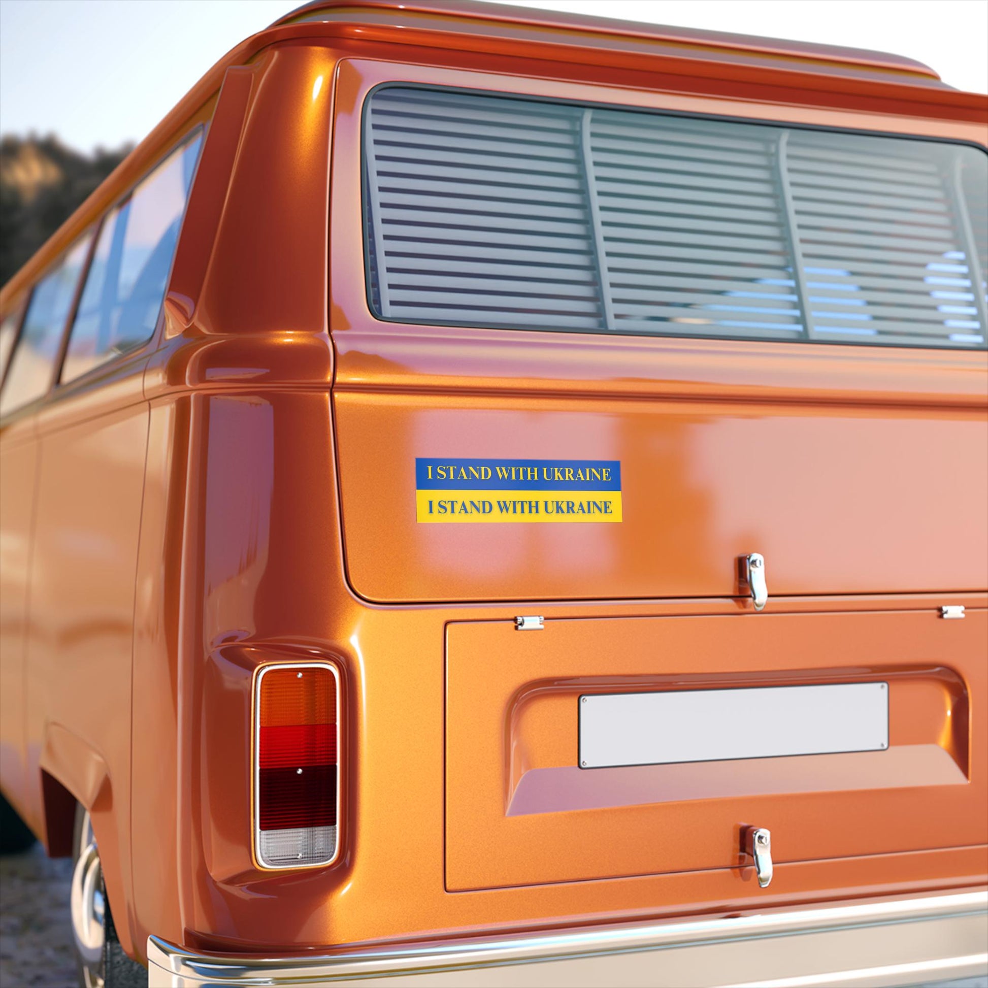 I Stand with Ukraine Car Magnet or Bumper Sticker Pro-Zelensky, Pro-Democracy Decal, Anti-Trump FDT Accessory, Anti-Putin Gift Anti-Dictator