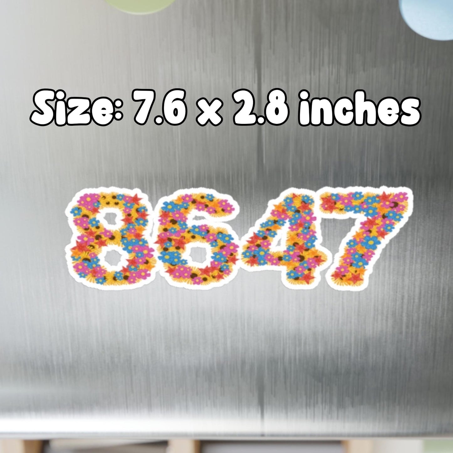 8647 Subtle Anti Trump Car Decal, Floral Fuck MAGA Fascism, Liberal Leftist Flower Window Feminist Social Justice Human Rights Democrat