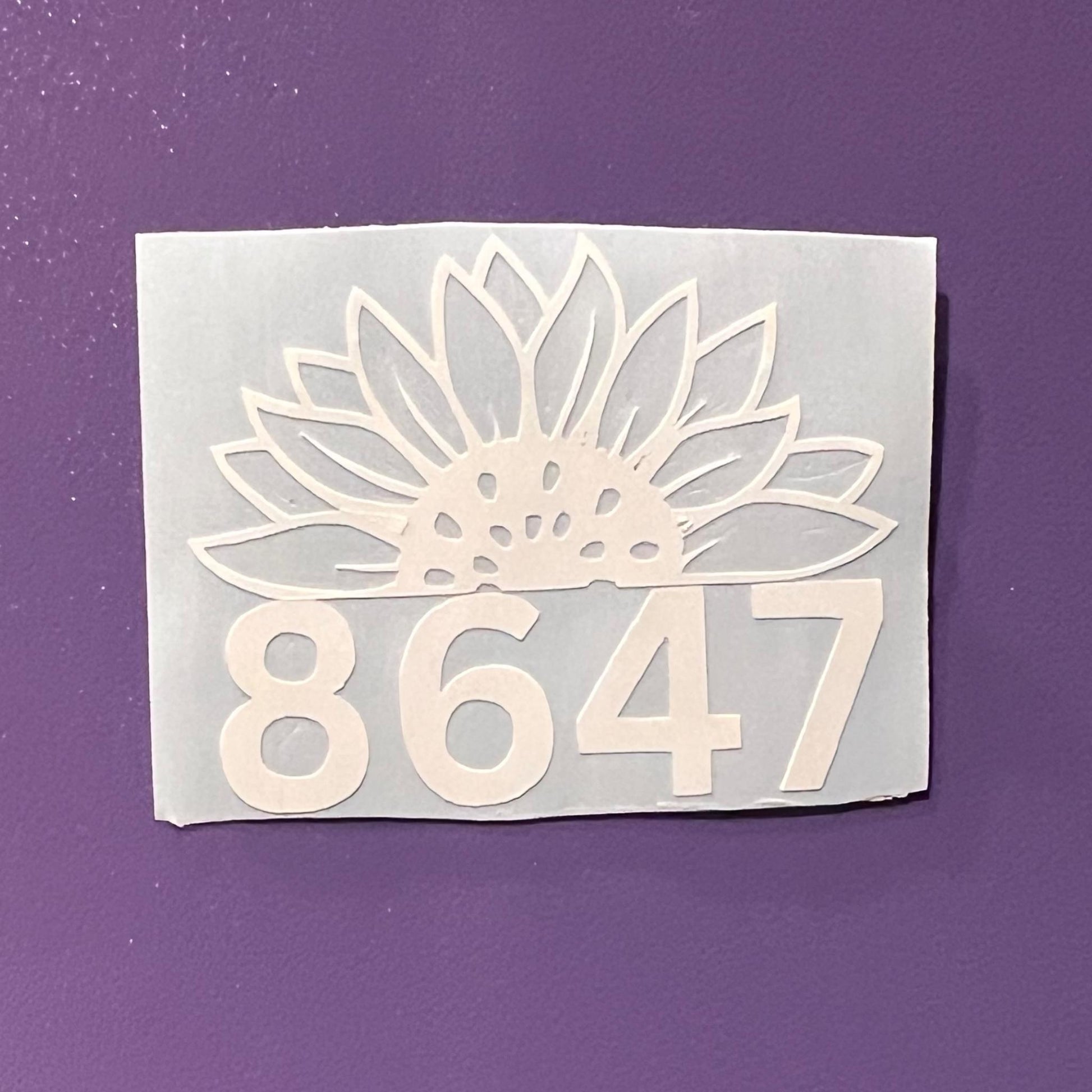 8647 Vinyl Window Decal, Not My President Liberal Anti Trump Feminist Floral Flower Subtle Fuck Trump Sticker Anti Fascism Political Protest