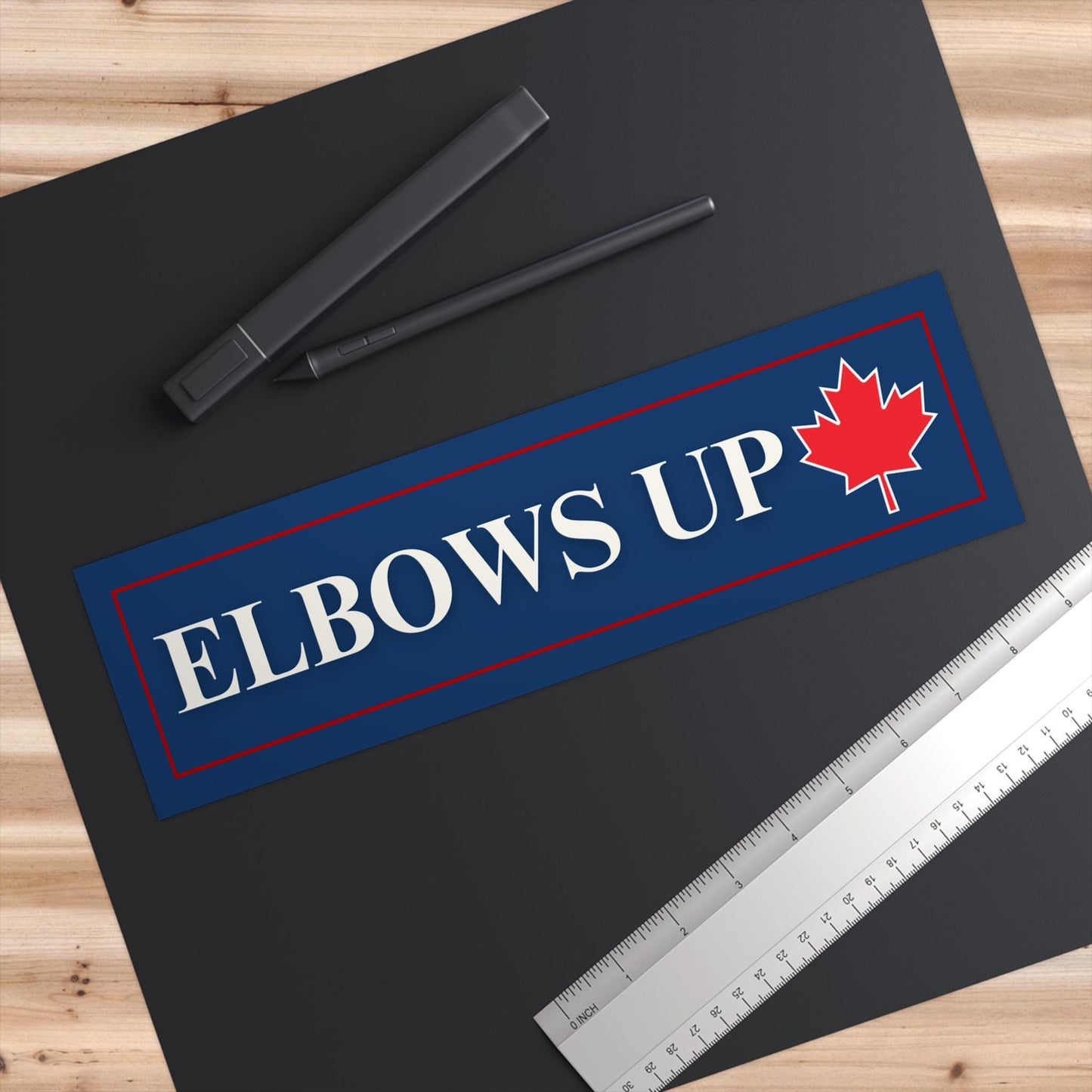 Elbows Up Canada Car Magnet or Bumper Sticker, Canadian Flag Protest Decal, Canada Trade War, Gift for Canadians, I Support Canada Rights
