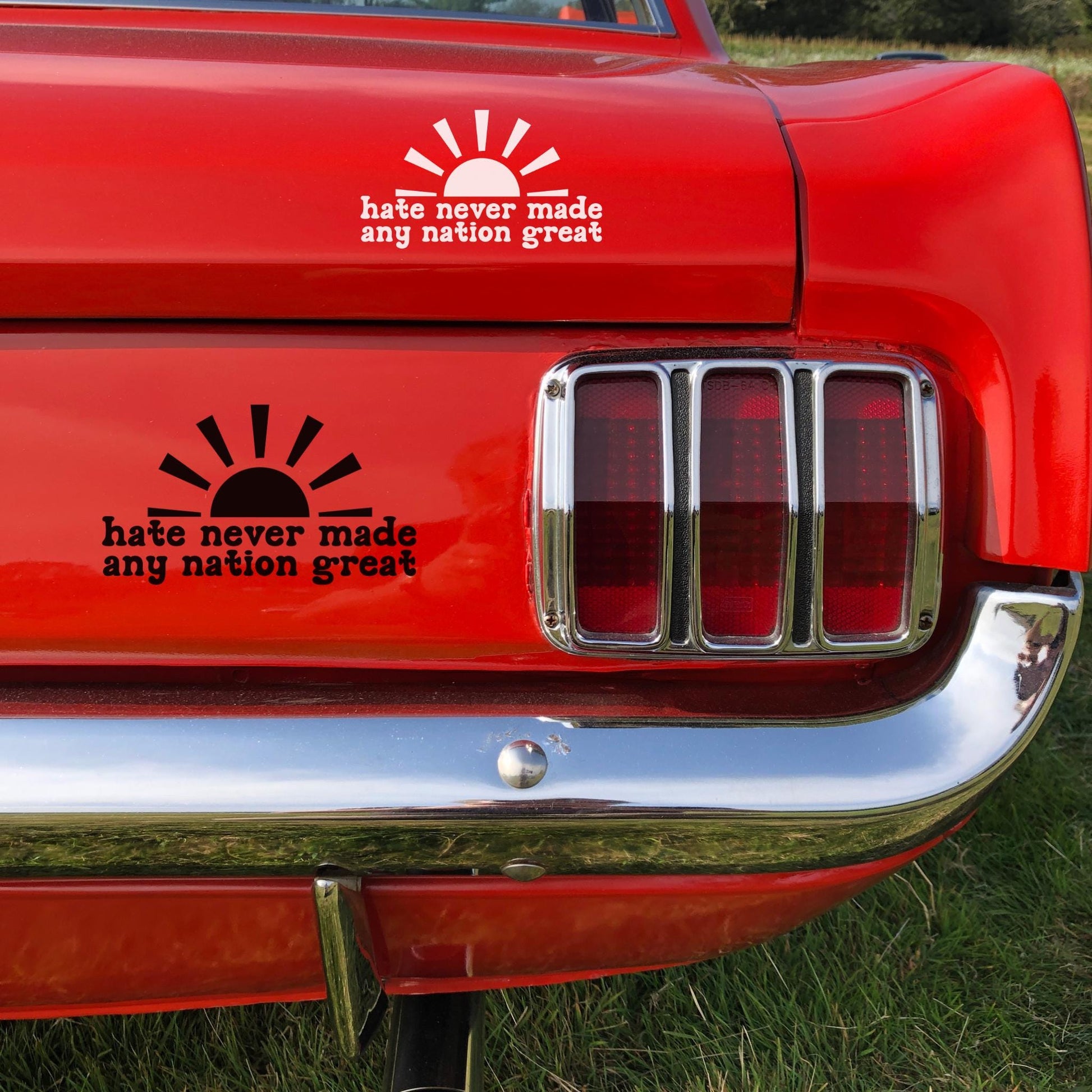 Hate Never Made Any Nation Great Anti-Hate Car Decal, Anti-Trump Decal, Liberal Political Sticker, Social Justice Equality Laptop Stickers