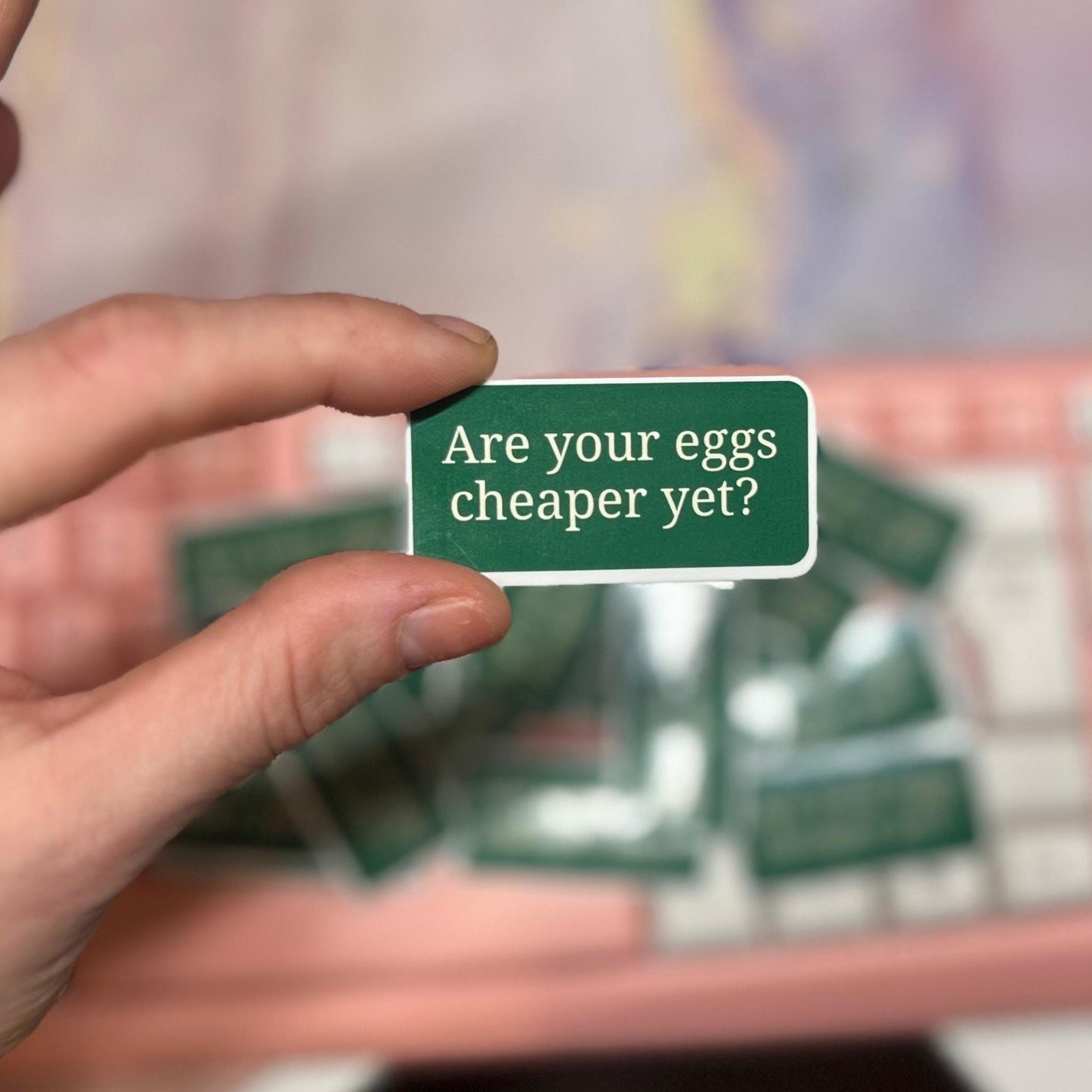 Are Your Eggs Cheaper Yet? - 25/50 PC STICKERS (2" x 1" in.) Glossy! Hilarious Anti Trump/Maga Decal Sticker, Fascist Pack, FDT Subtle Gifts