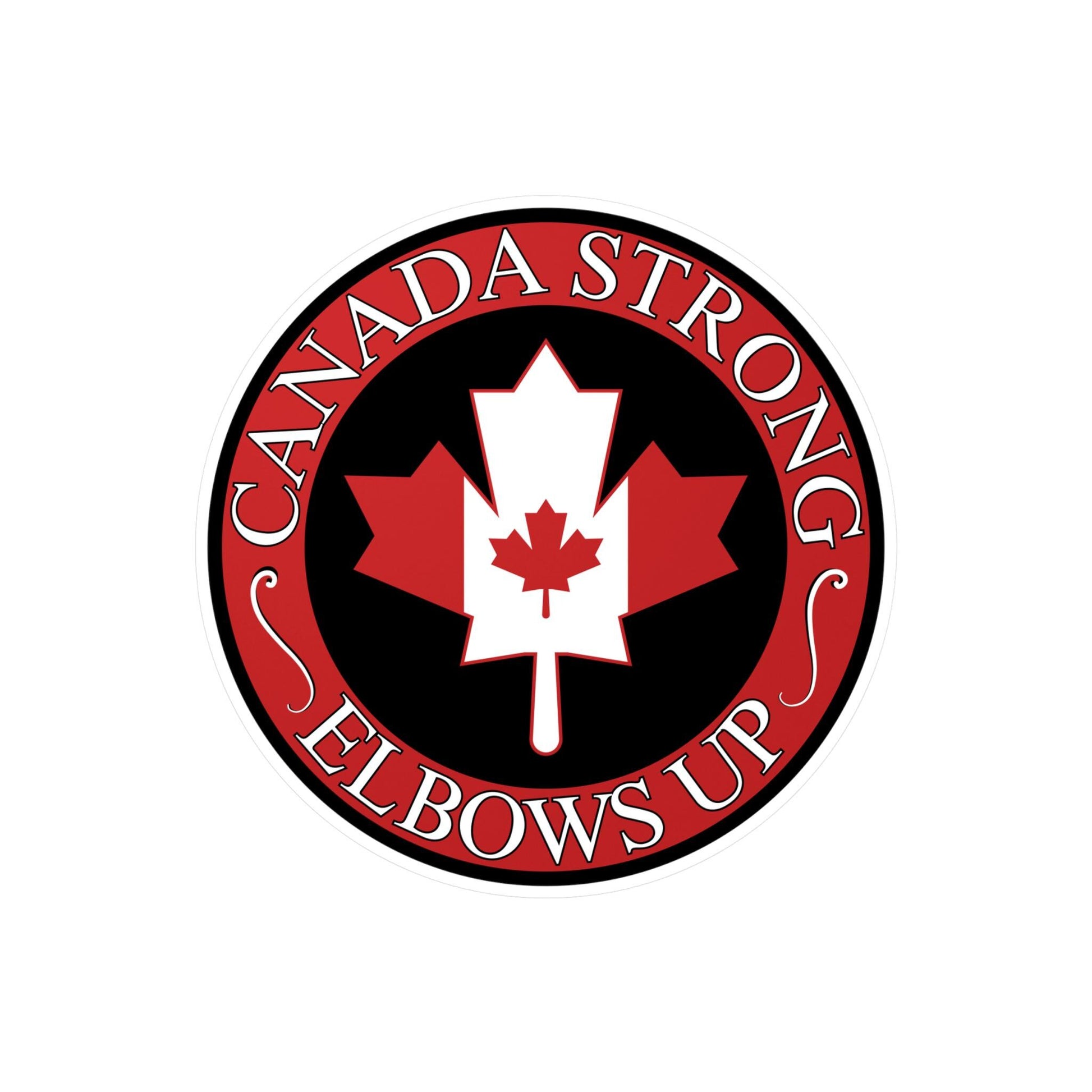 Canada Strong Elbows Up Anti Trump Car Decal, Fuck MAGA Fascism, Liberal Leftist Window Sticker Canadian Pride Canada Day Gift for Canadians