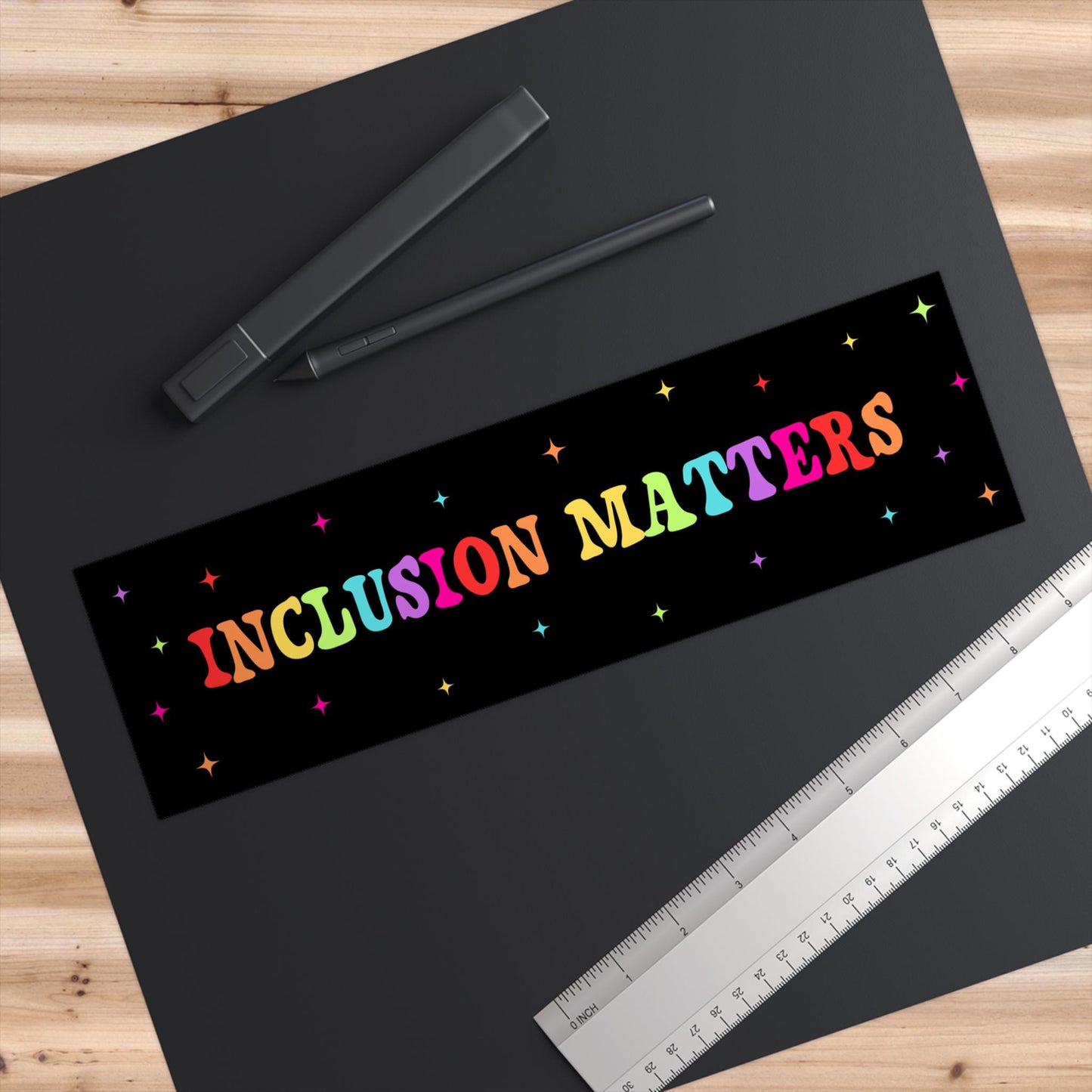 Inclusion Matters Car Magnet or Bumper Sticker, Special Education Decal, Favorite Teacher Gift, Neurodiversity LGBTQ Support Diversity Pride