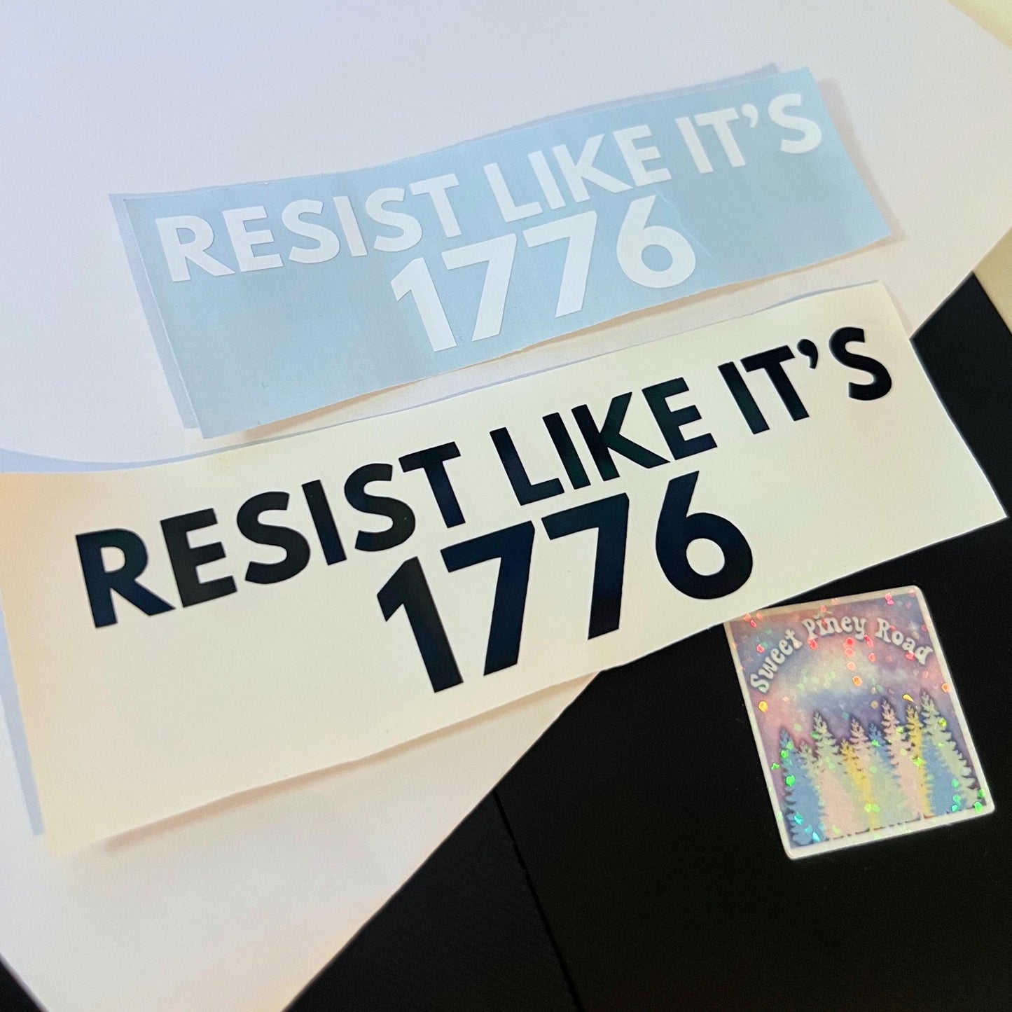 Resist Like It's 1776 Anti-Trump Vinyl Window Decal, Resist Racism Fascism MAGA, Leftist Sticker, Feminist Liberal Activist, Democrat Gift