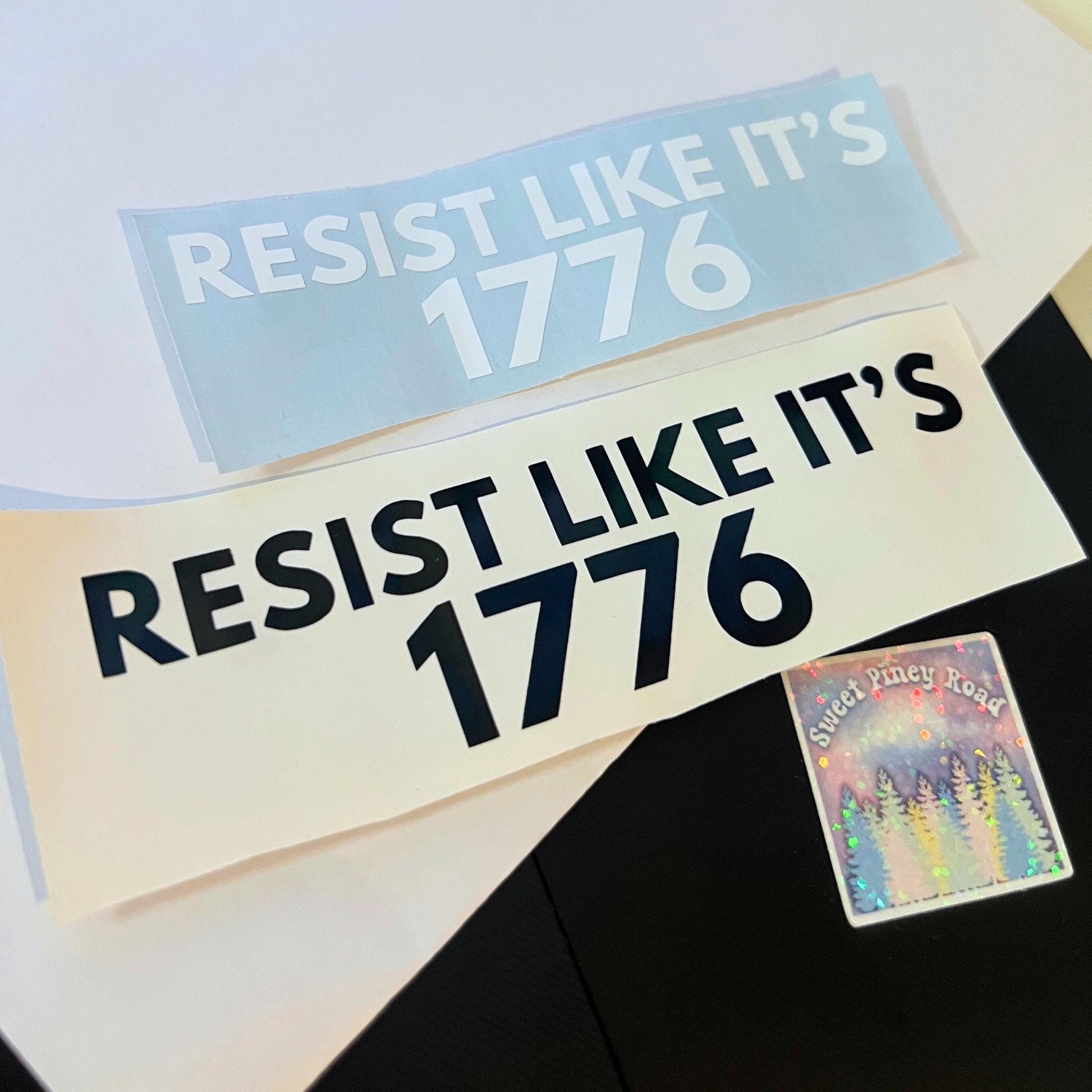 Resist Like It's 1776 Anti-Trump Vinyl Window Decal, Resist Racism Fascism MAGA, Leftist Sticker, Feminist Liberal Activist, Democrat Gift