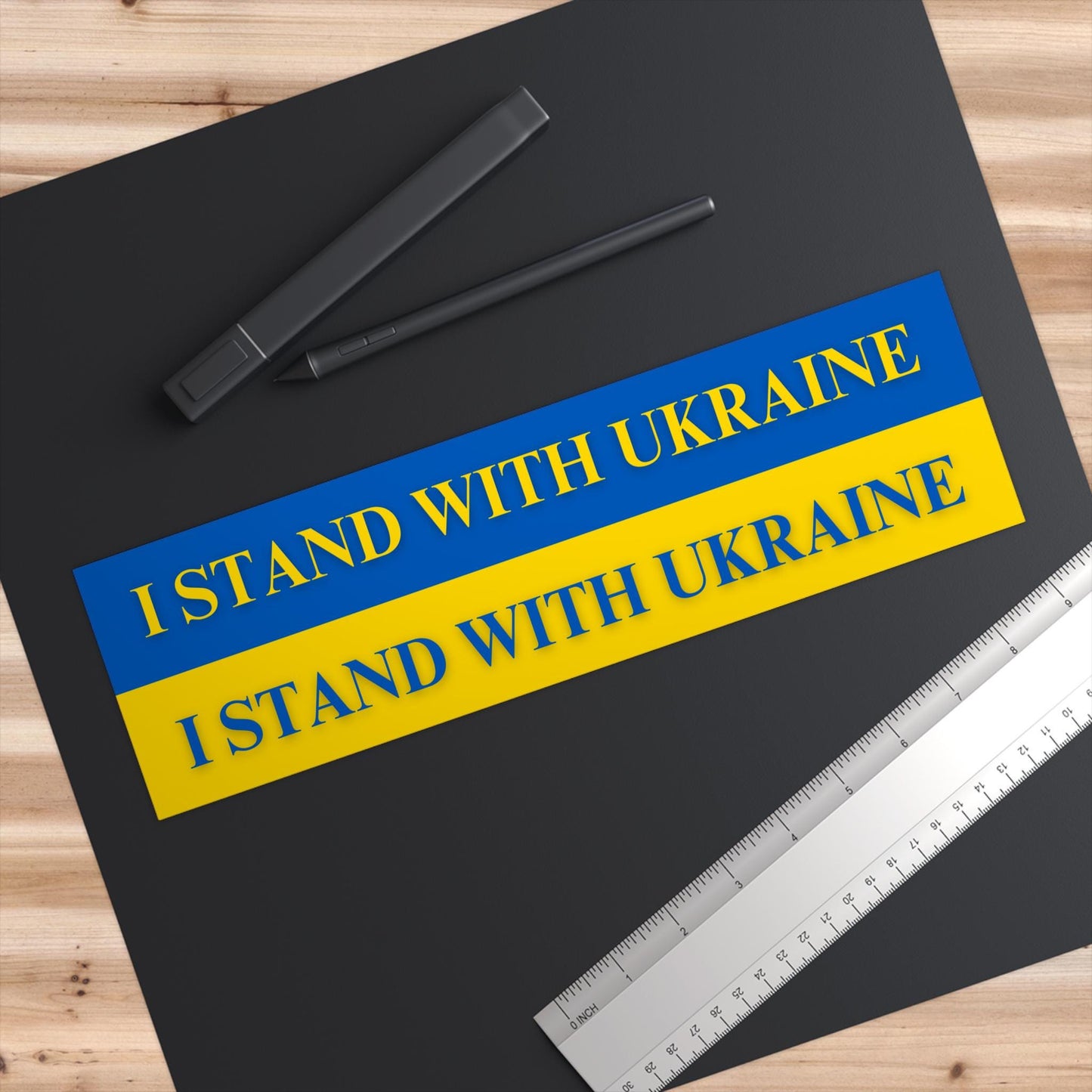 I Stand with Ukraine Car Magnet or Bumper Sticker Pro-Zelensky, Pro-Democracy Decal, Anti-Trump FDT Accessory, Anti-Putin Gift Anti-Dictator