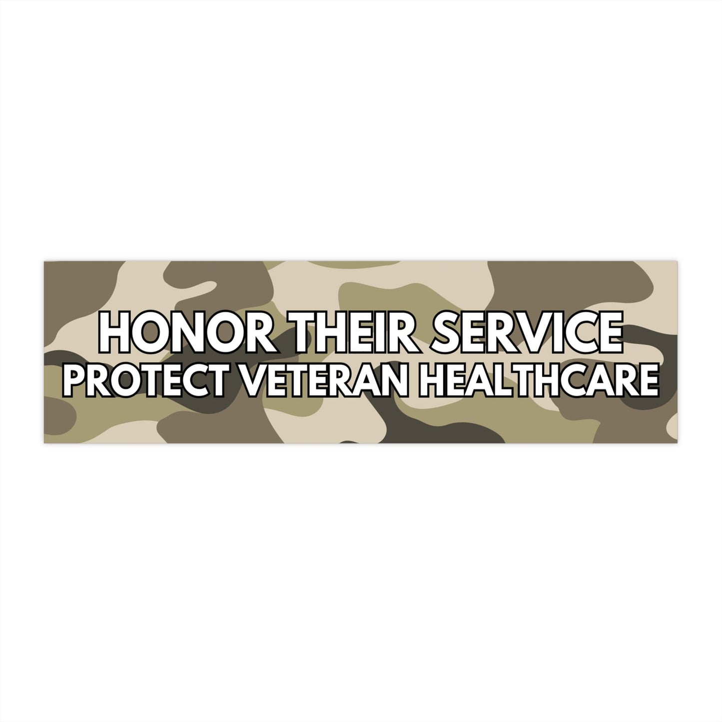 Honor Their Service, Protect Veteran Healthcare Car Magnet or Bumper Sticker, VA Support Our Troops Decal Democratic Protest Gift Anti Trump