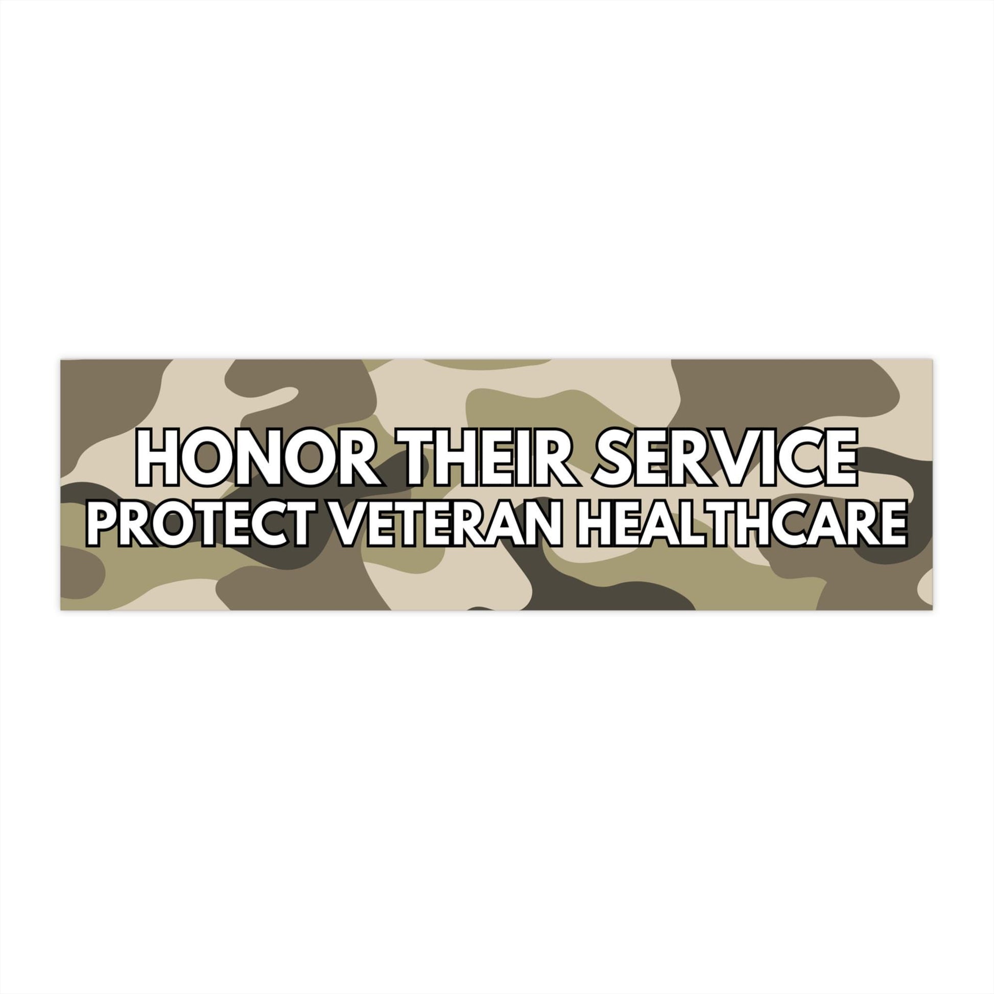 Honor Their Service, Protect Veteran Healthcare Car Magnet or Bumper Sticker, VA Support Our Troops Decal Democratic Protest Gift Anti Trump